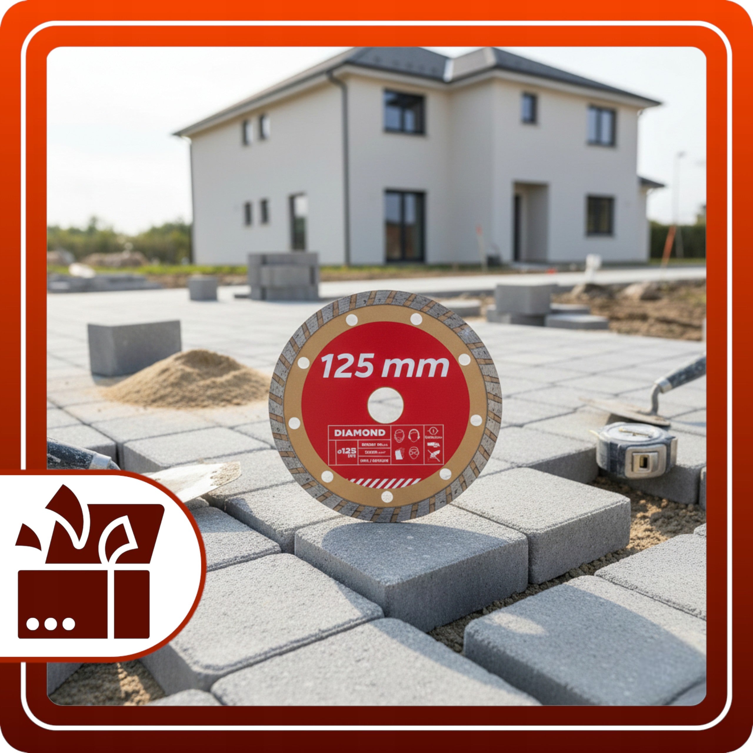TARCZA DO BETONU 125 MM DIAMENTOWA Cięcia Kostki Cegły Na szlifierkę kątową