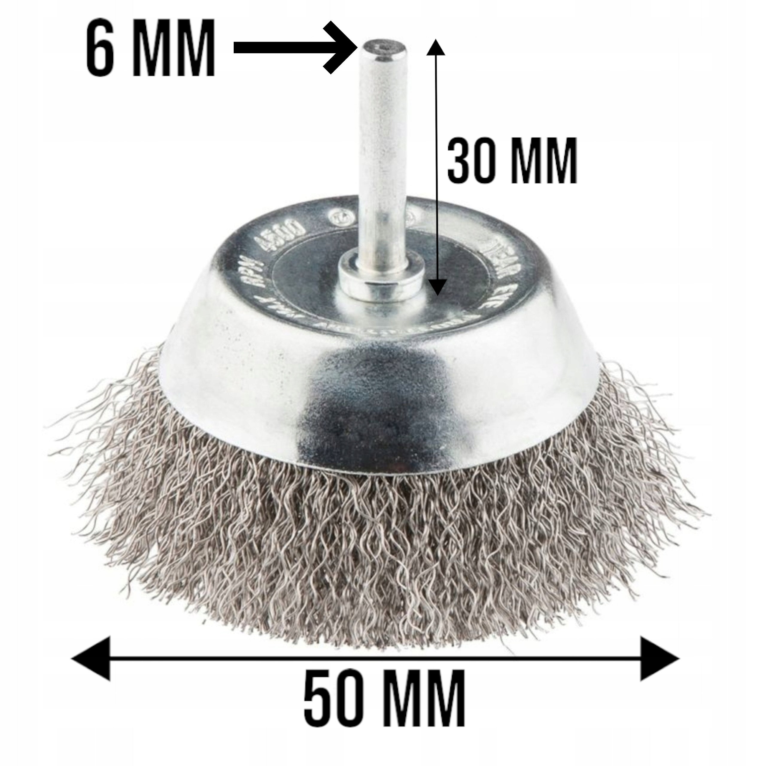 Szczotka Druciana 50mm INOX Trzpieniowa Do Wkrętarki Wiertarki