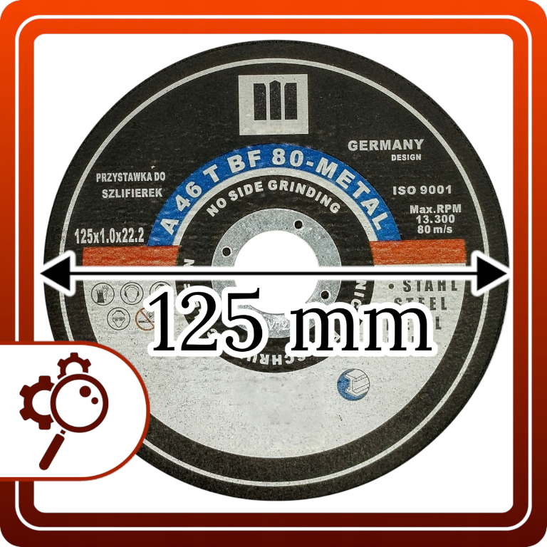 TARCZA TARCZE DO CIĘCIA STALI METALU Zestaw 50 sztuk 125x1.0x22.23 mm