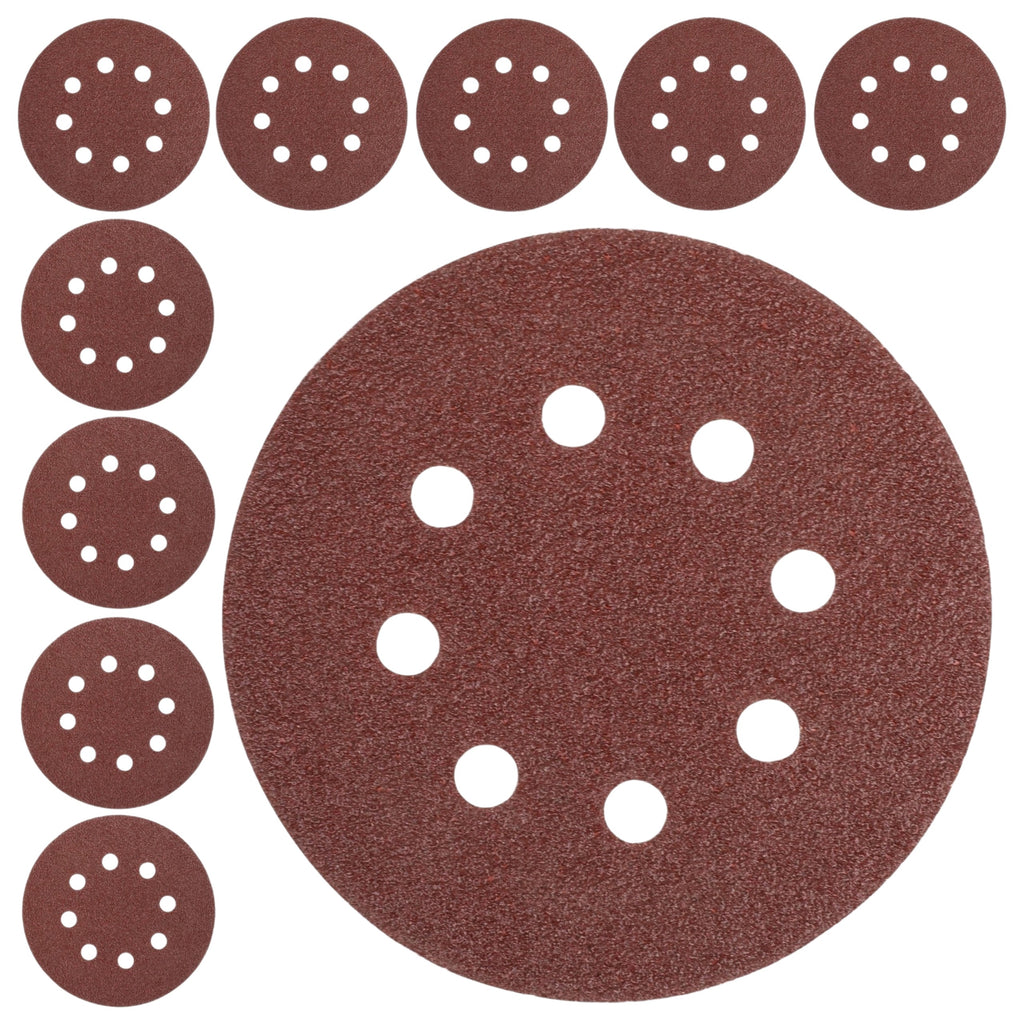 10szt Papier Ścierny 180mm P240 na Rzep Krążek Dysk do Szlifierki Zestaw