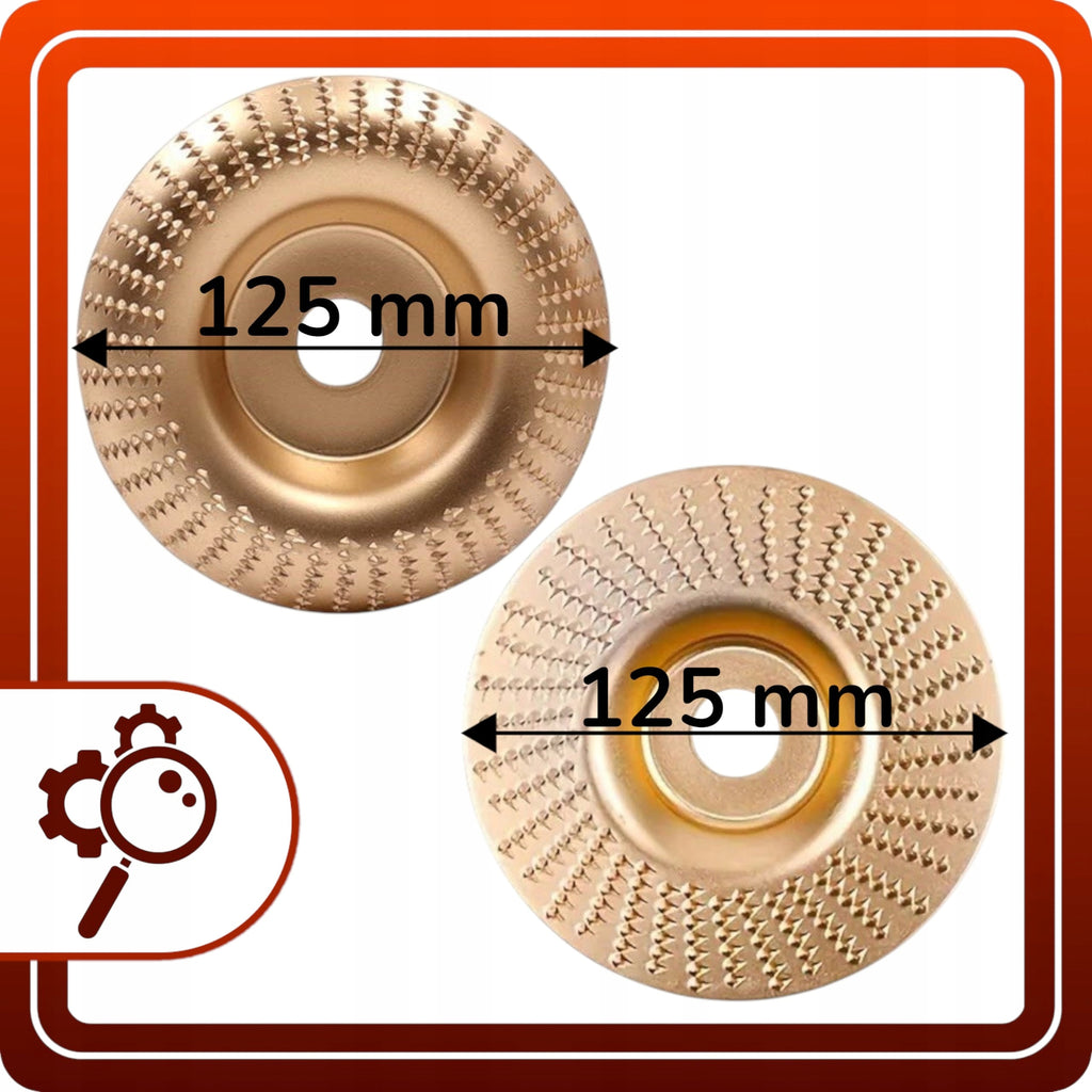 2x Tarnik 125mm Płaski i Wypukły Do Szlifowania Rzeźbienia Drewna
