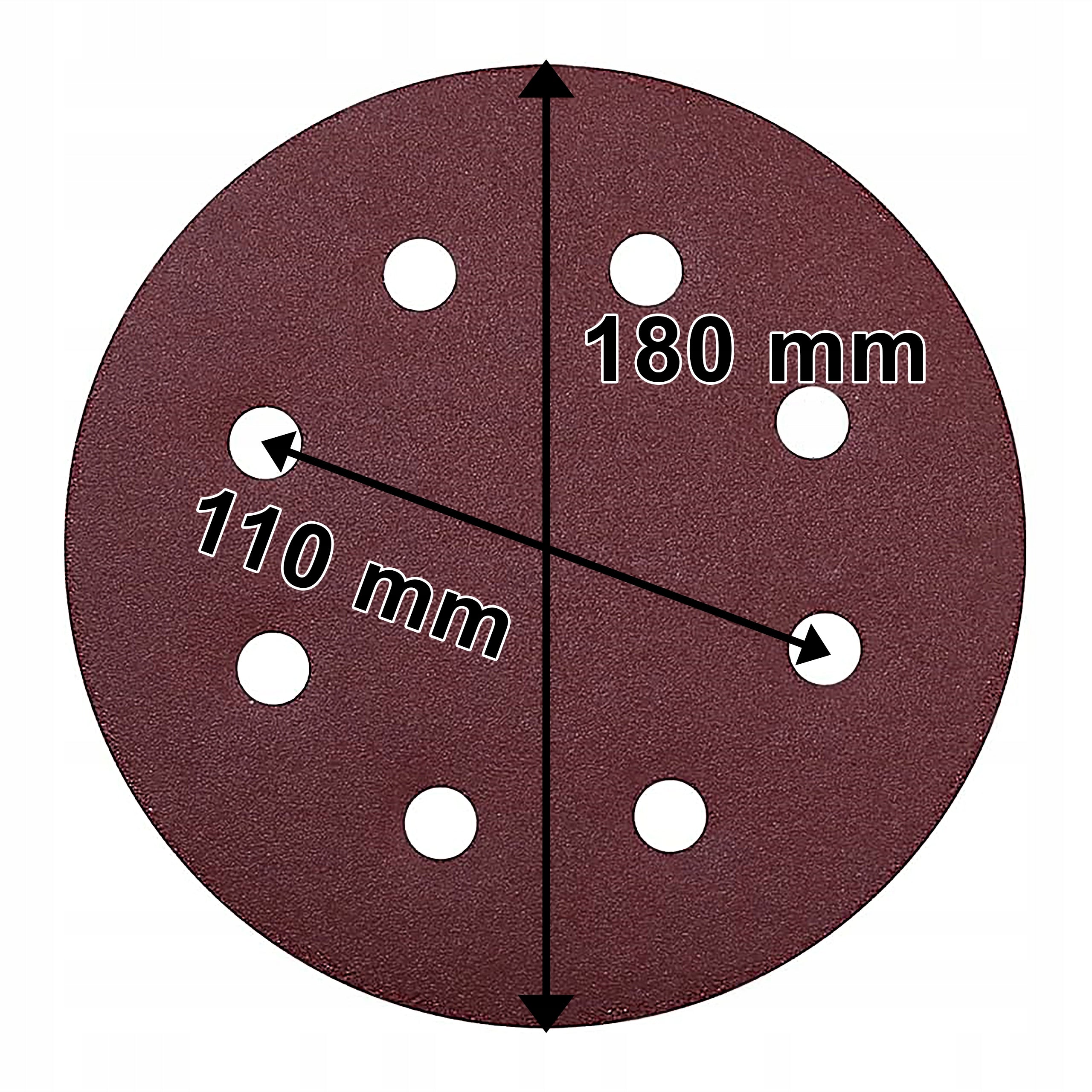 10x Papier ścierny 180mm P240 Na Rzep Krążek Dysk Do Żyrafy Szlifierki Gipsu