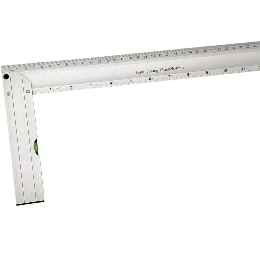 KĄTOWNIK STOLARSKI ALUMINIOWY Z POZIOMICĄ 400mm Uniwersalny