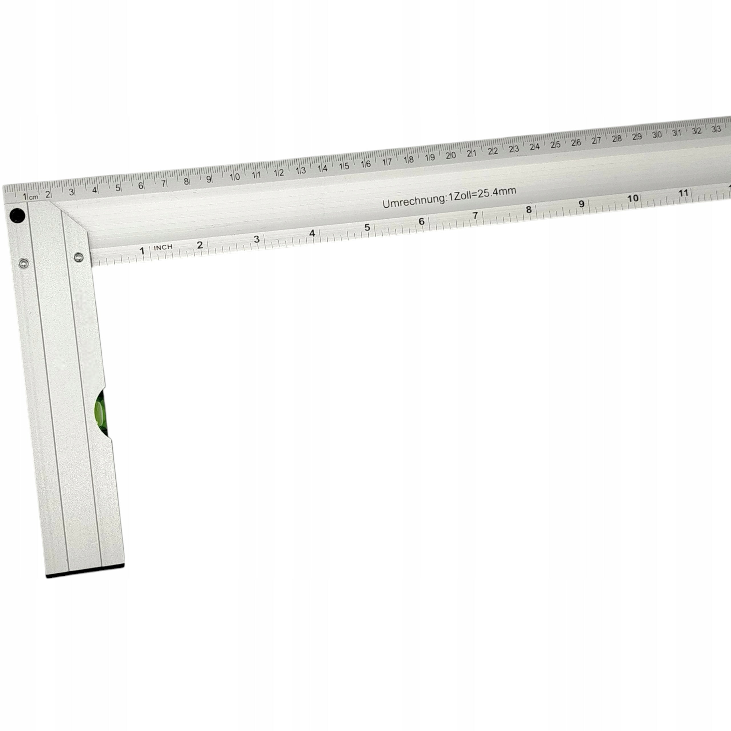 KĄTOWNIK STOLARSKI ALUMINIOWY Z POZIOMICĄ 400mm Uniwersalny