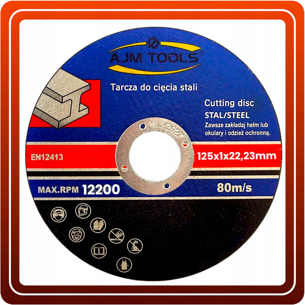 TARCZA DO CIĘCIA STALI METALU 125x1.0x22.23 mm Zestaw 10 sztuk TARCZE