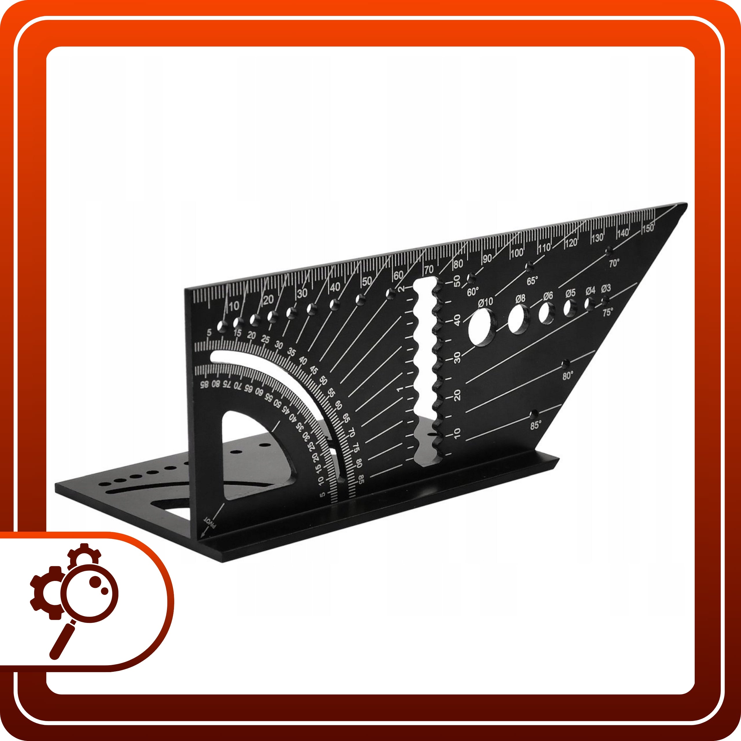 Kątownik aluminiowy stolarski 3D Szablon Uniwersalny Japoński Przymiar