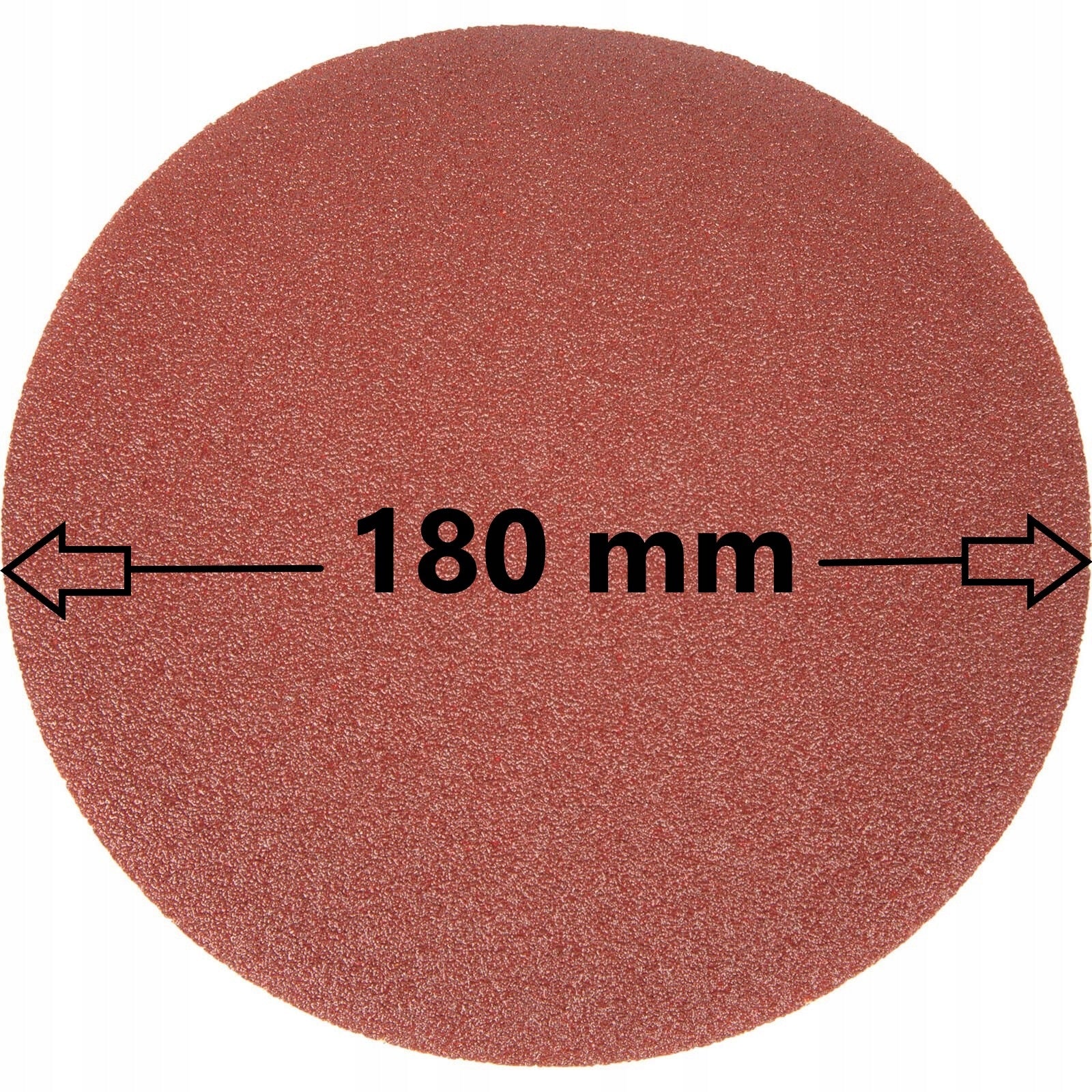 10szt Papier Ścierny 180mm P100 Na Rzep Krążek Dysk Bez Otworów