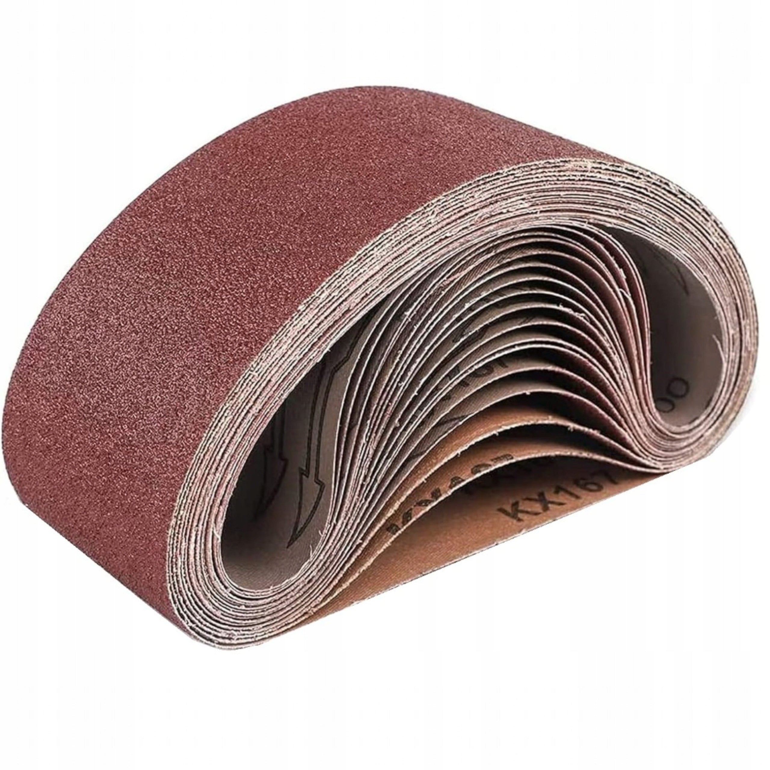 10x Papier Ścierny 75x457 P80 Do Szlifierki Taśmowej Pas Bezkońcowy