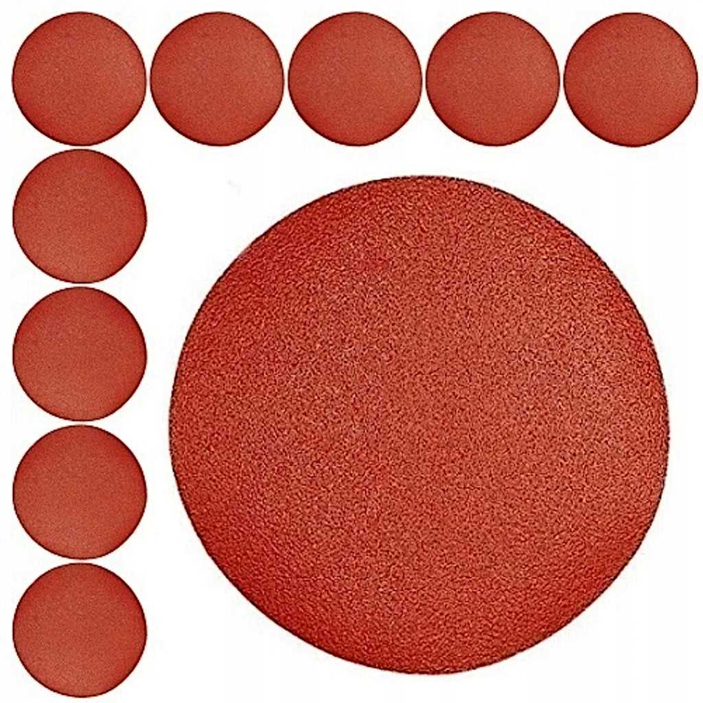 10szt Papier Ścierny 180mm P150 Na Rzep Dysk Krążek Do Szlifowania Zestaw Krążków