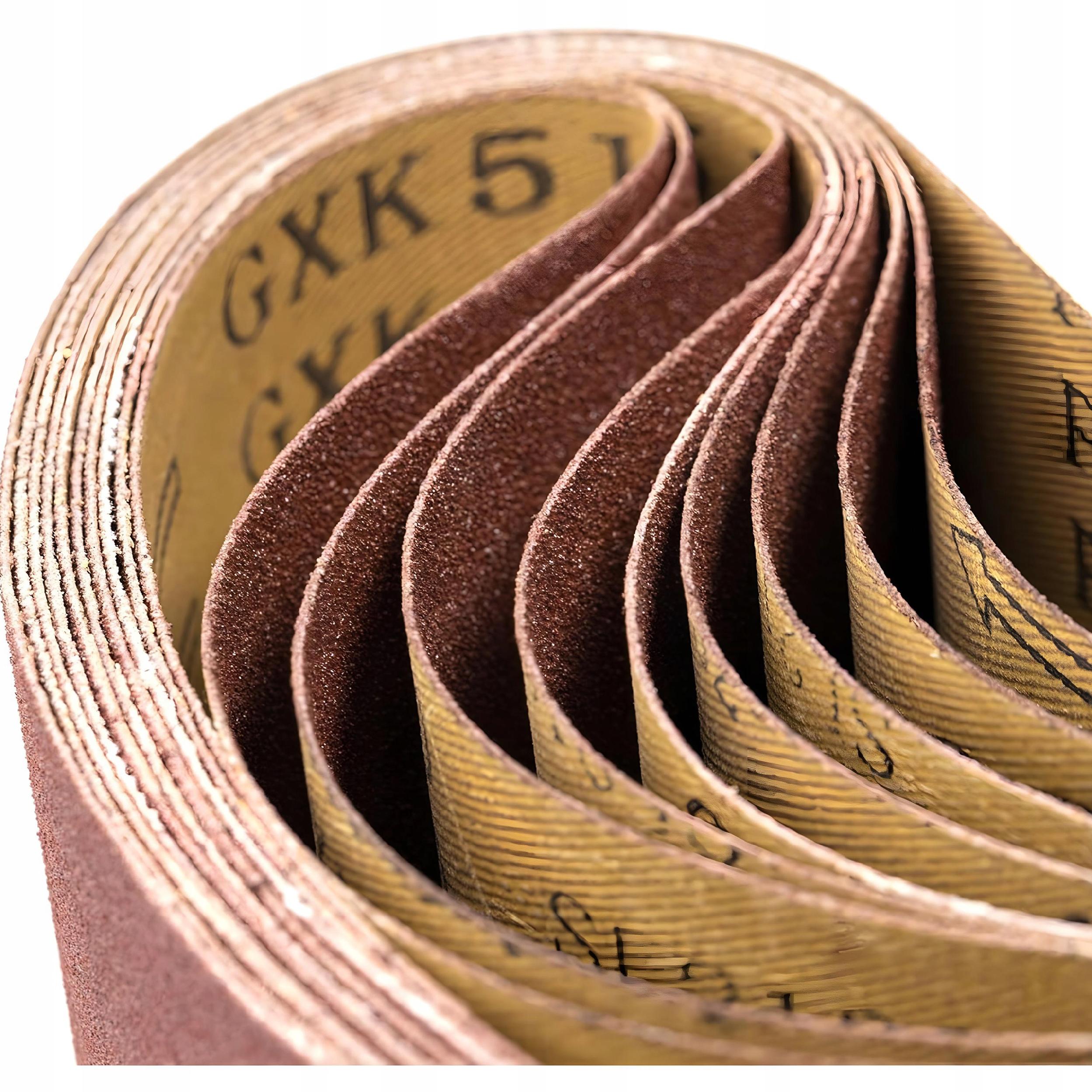 10x Papier Ścierny 75x533 P150 Do Szlifierki Taśmowej Pas Bezkońcowy