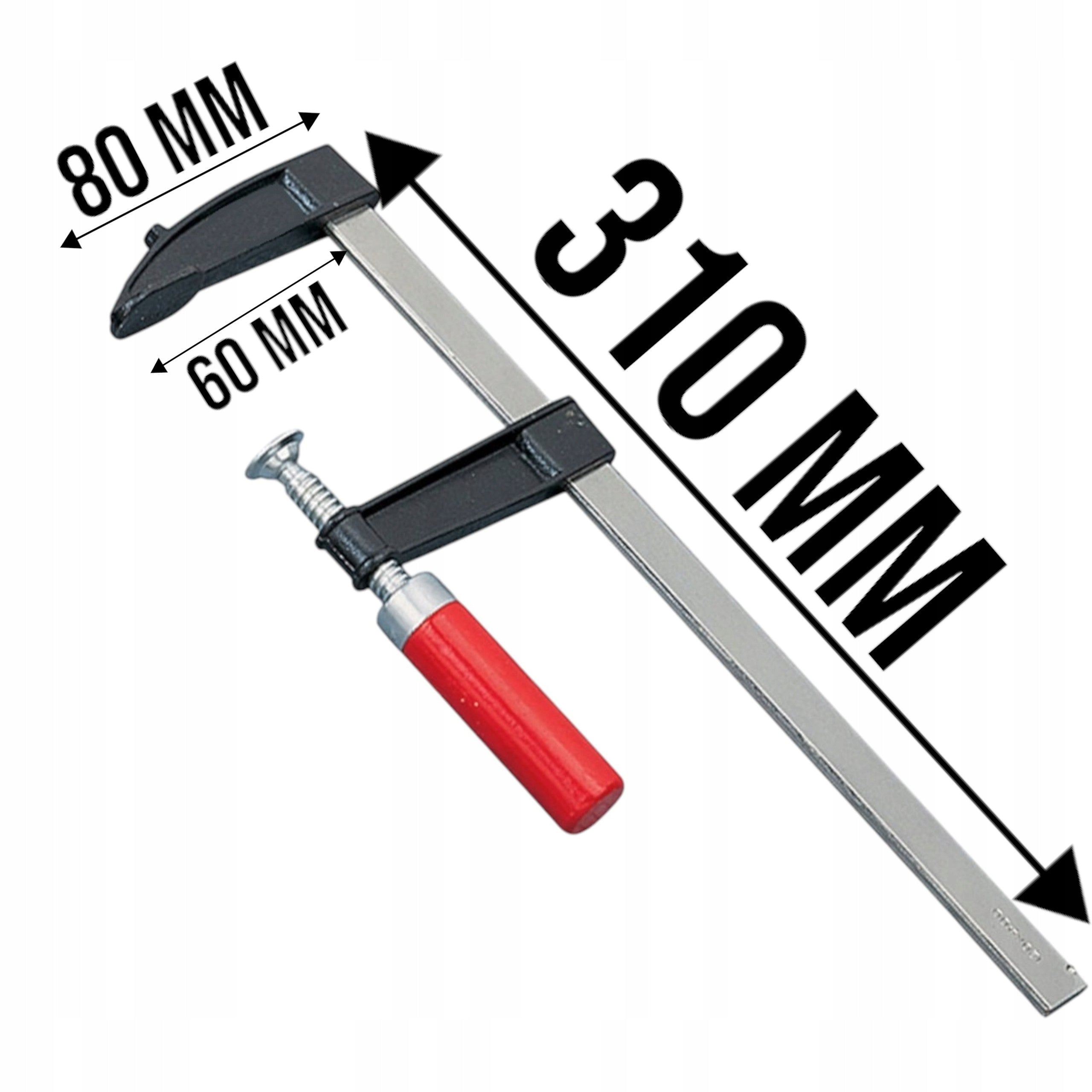 ŚCISK STOLARSKI DO DREWNA ZACISK UCHWYT 250x50mm TYP F WARSZTATOWY STALOWY