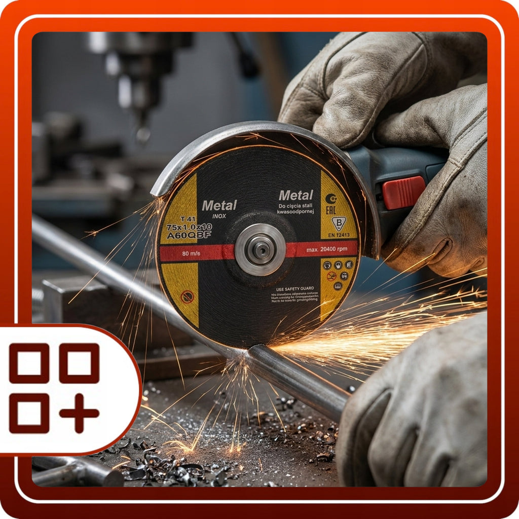 Tarcza Do Cięcia Stali 75mm 10szt Kwasoodpornej INOX Metalu Otwór 10mm