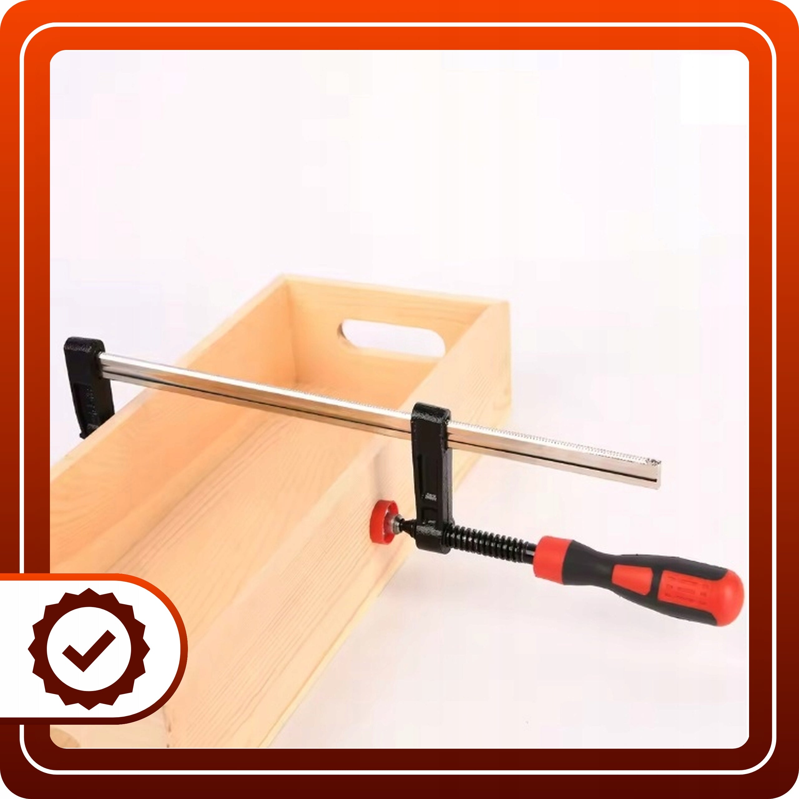 Ścisk stolarski zacisk 300x120mm TYP F Warsztatowy Stalowy Do drewna