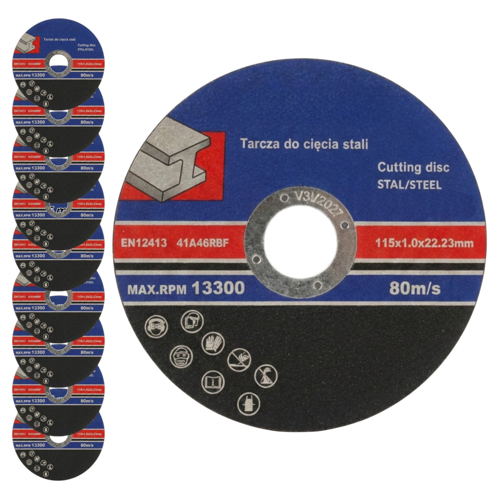 Tarcze do Cięcia Metalu Stali 115x1.0x22.23 mm Tarcza Zestaw 10 sztuk