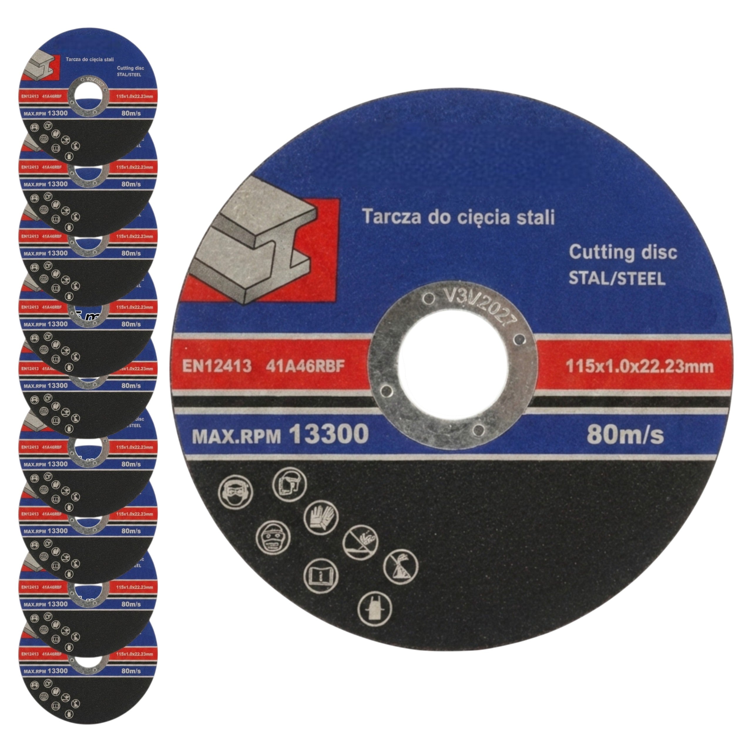Tarcze do Cięcia Metalu Stali 115x1.0x22.23 mm Tarcza Zestaw 10 sztuk