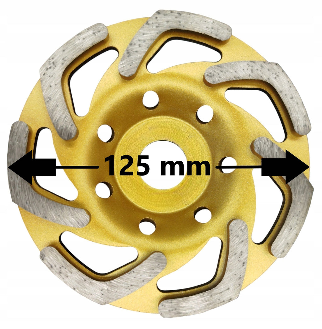 Tarcza do szlifowania betonu 125mm Garnkowa Diamentowa Boomerang na kątówkę