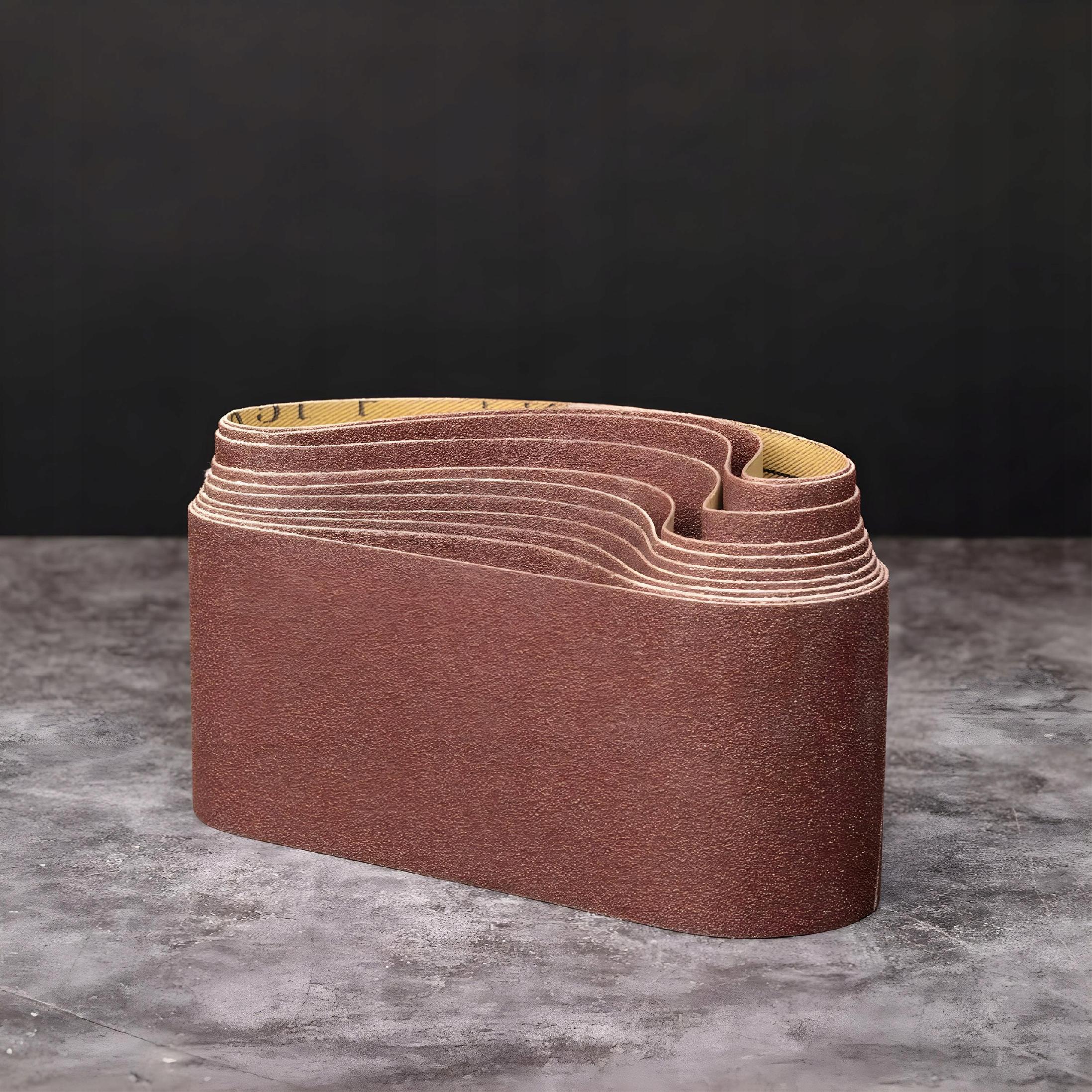 10x Papier Ścierny 75x533 P60 Do Szlifierki Taśmowej Pas Bezkońcowy