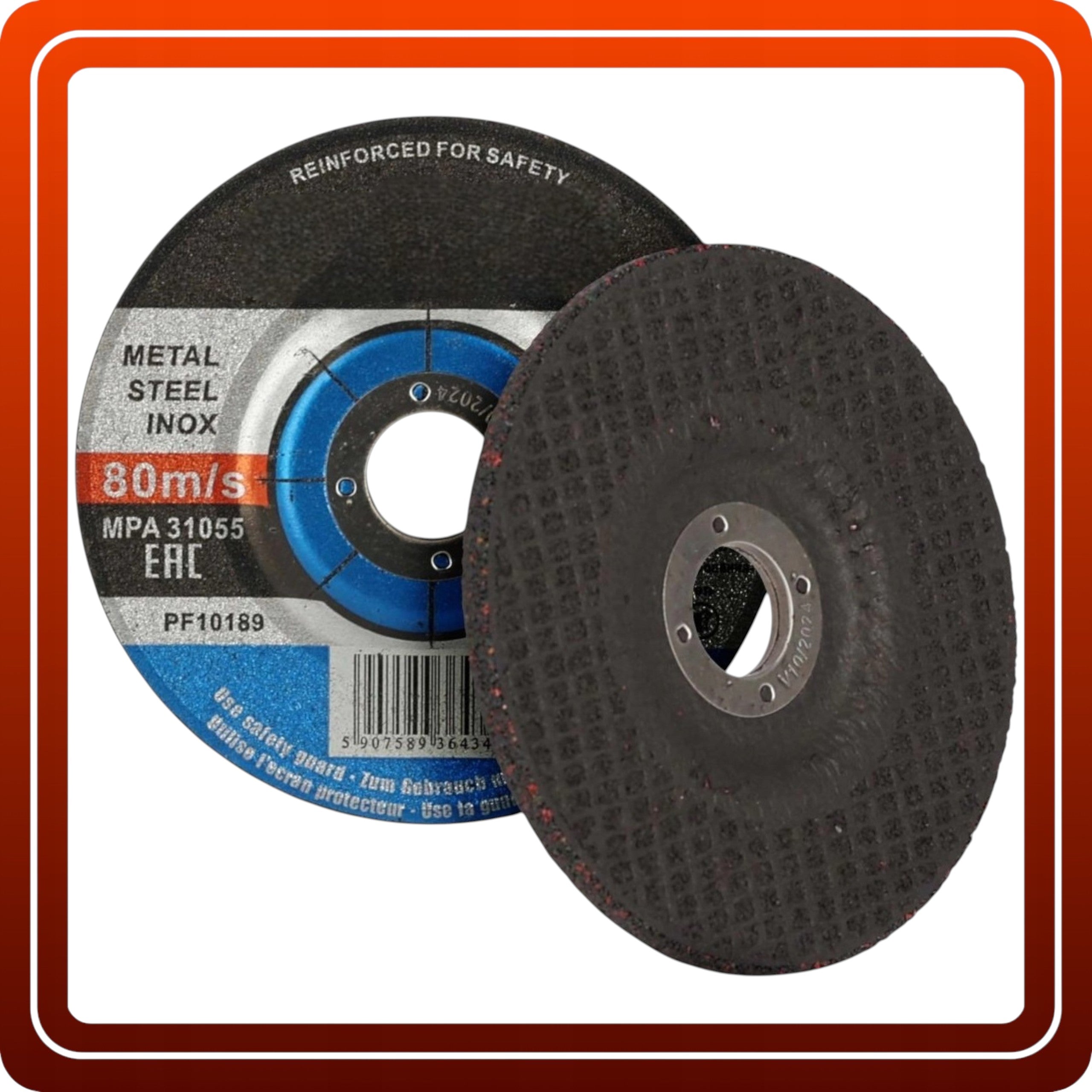 TARCZA NA KĄTÓWKĘ DO SZLIFOWANIA STALI I METALU 125x6x22.23mm GRUBA 6MM
