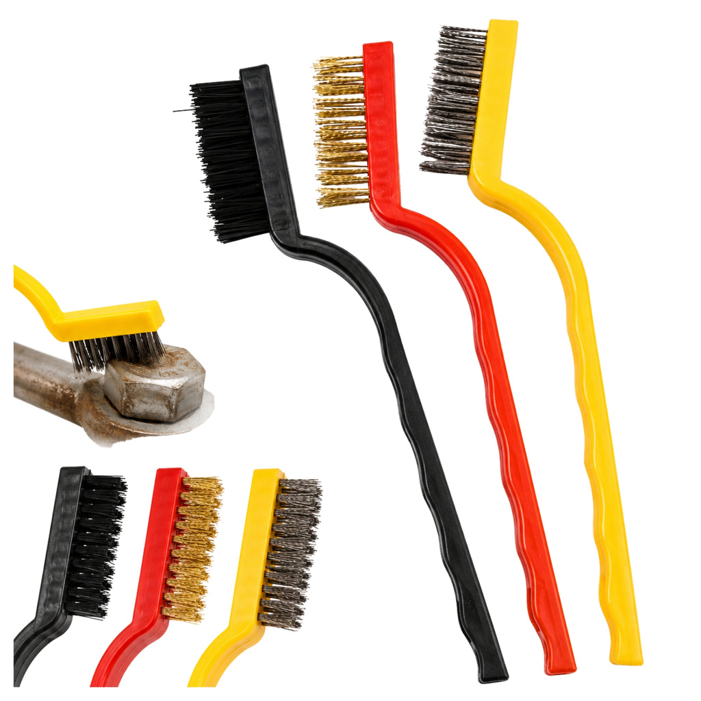 Szczotki Druciane 3 szt. 150mm Mosiądz Stal Nylon