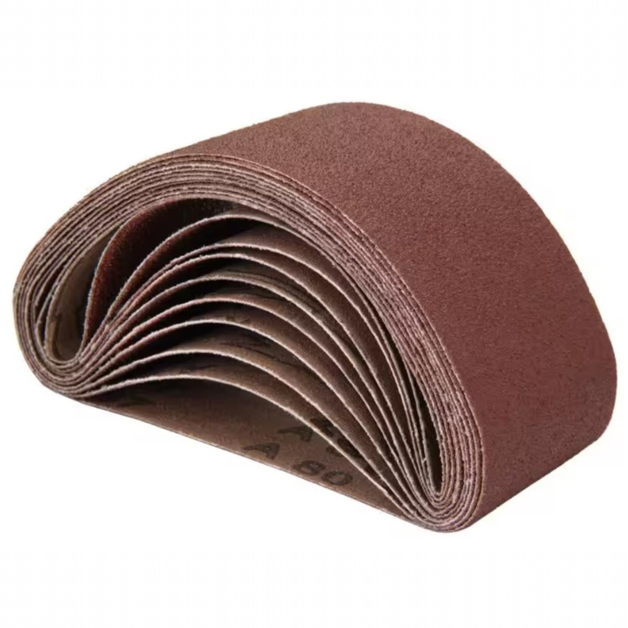 10x Papier Ścierny 75x457 P80 Do Szlifierki Taśmowej Pas Bezkońcowy