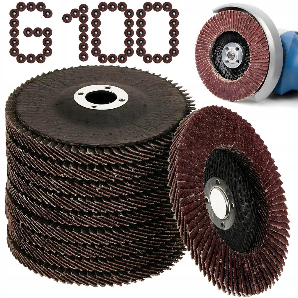 10x Tarcza Listkowa 125mm P100 Lamelka Do Szlifowania Stali Drewna