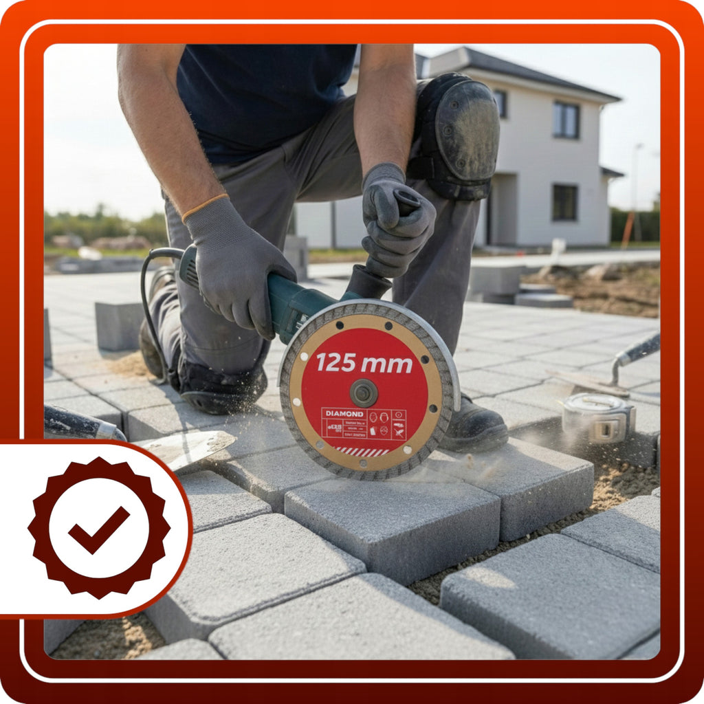TARCZA DO BETONU 125 MM DIAMENTOWA Cięcia Kostki Cegły Na szlifierkę kątową