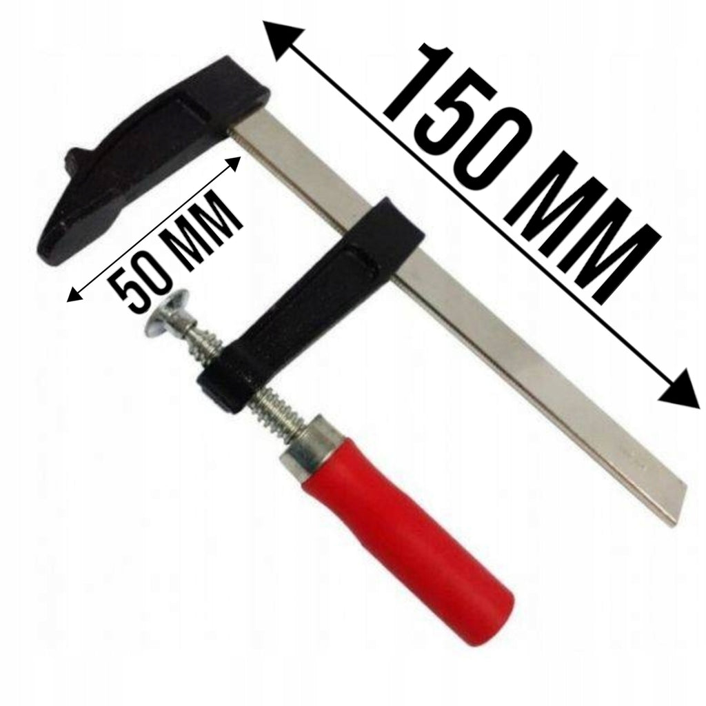 ŚCISK STOLARSKI ZACISK UCHWYT 150x50mm DREWNO F Drewniana rączka
