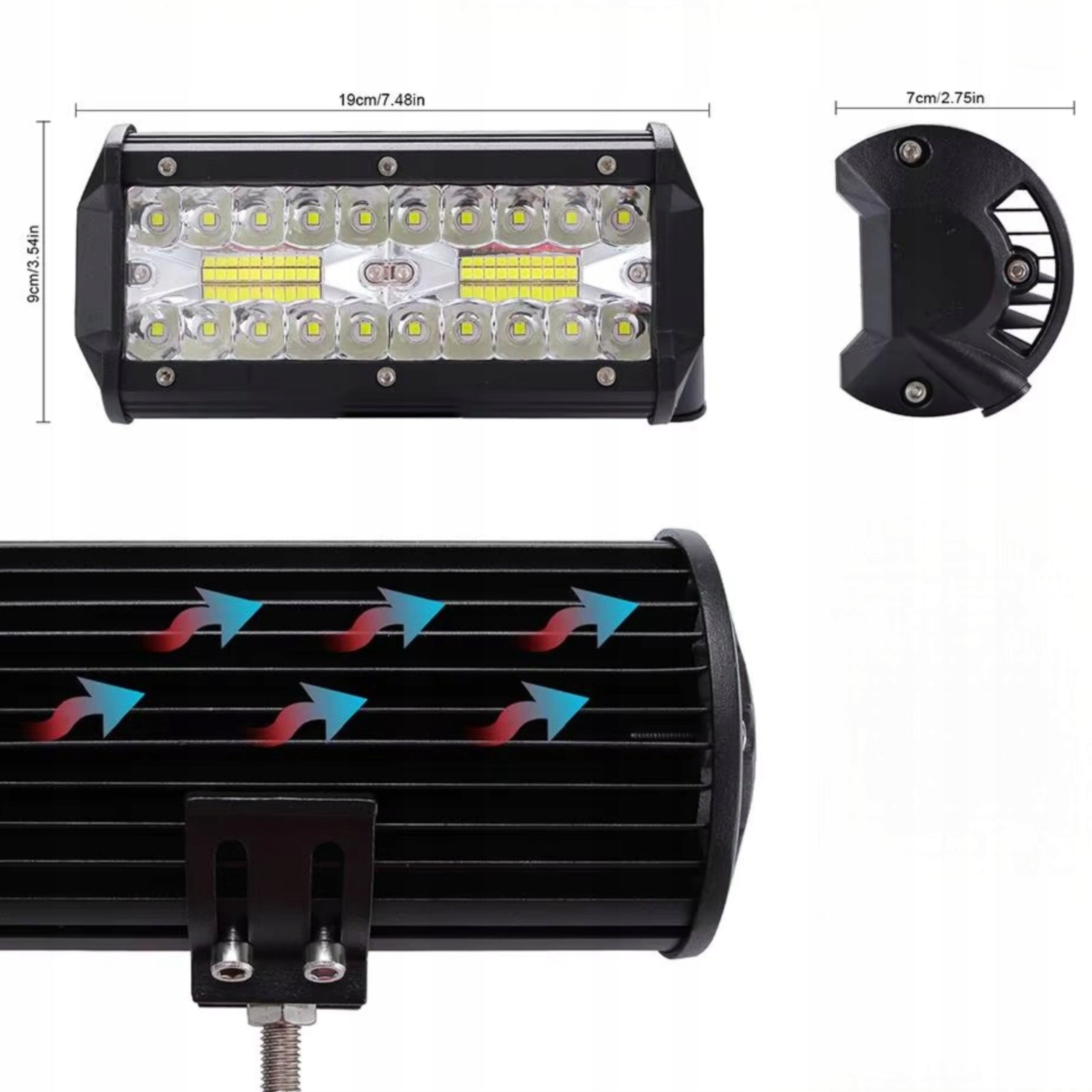 Lampa robocza LED Halogen 12v 24v 120W Szperacz Ledowa Mocna Oświetlenie