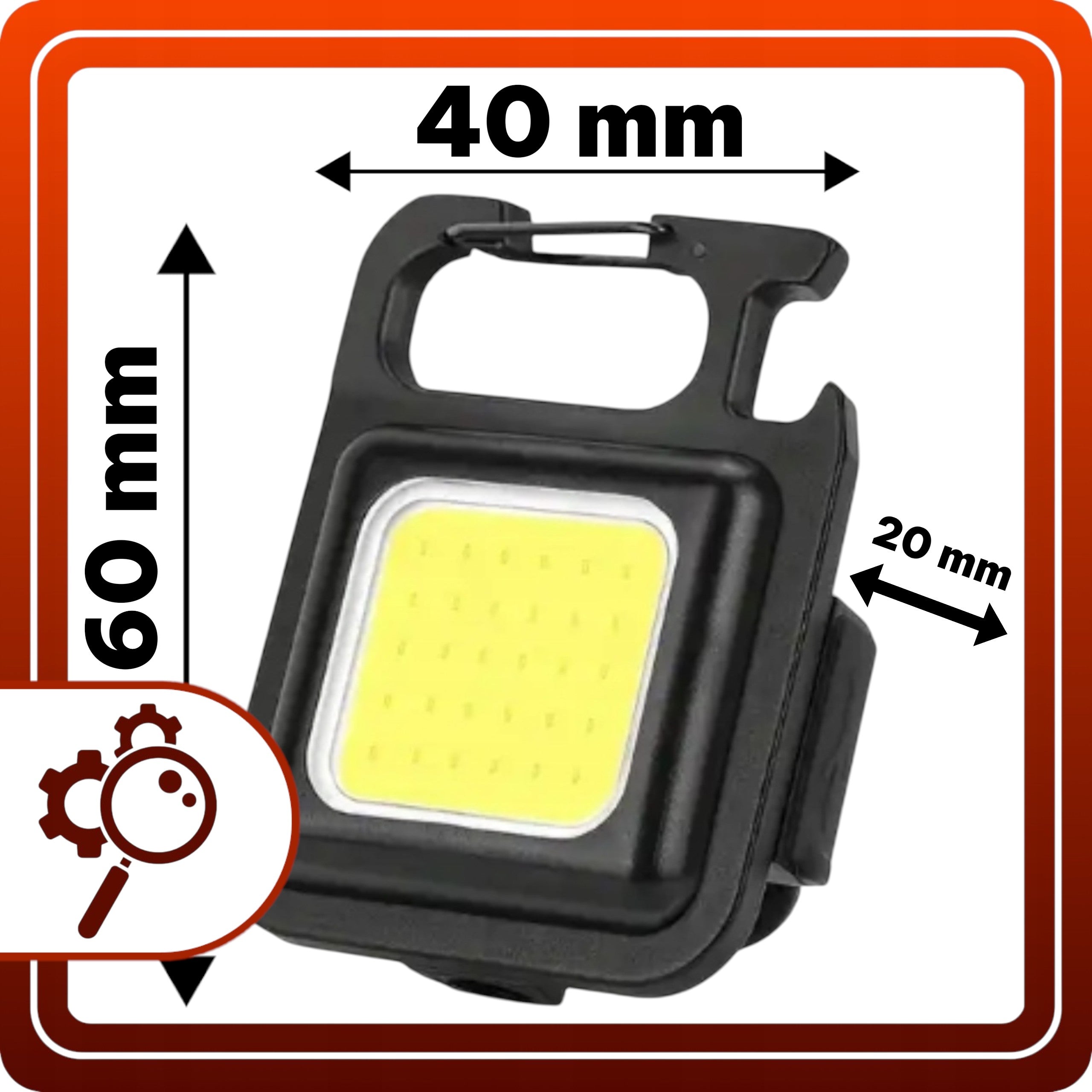 Latarka LED Brelok do kluczy COB akumulatorowa usb Mini Lampa Kieszonkowa