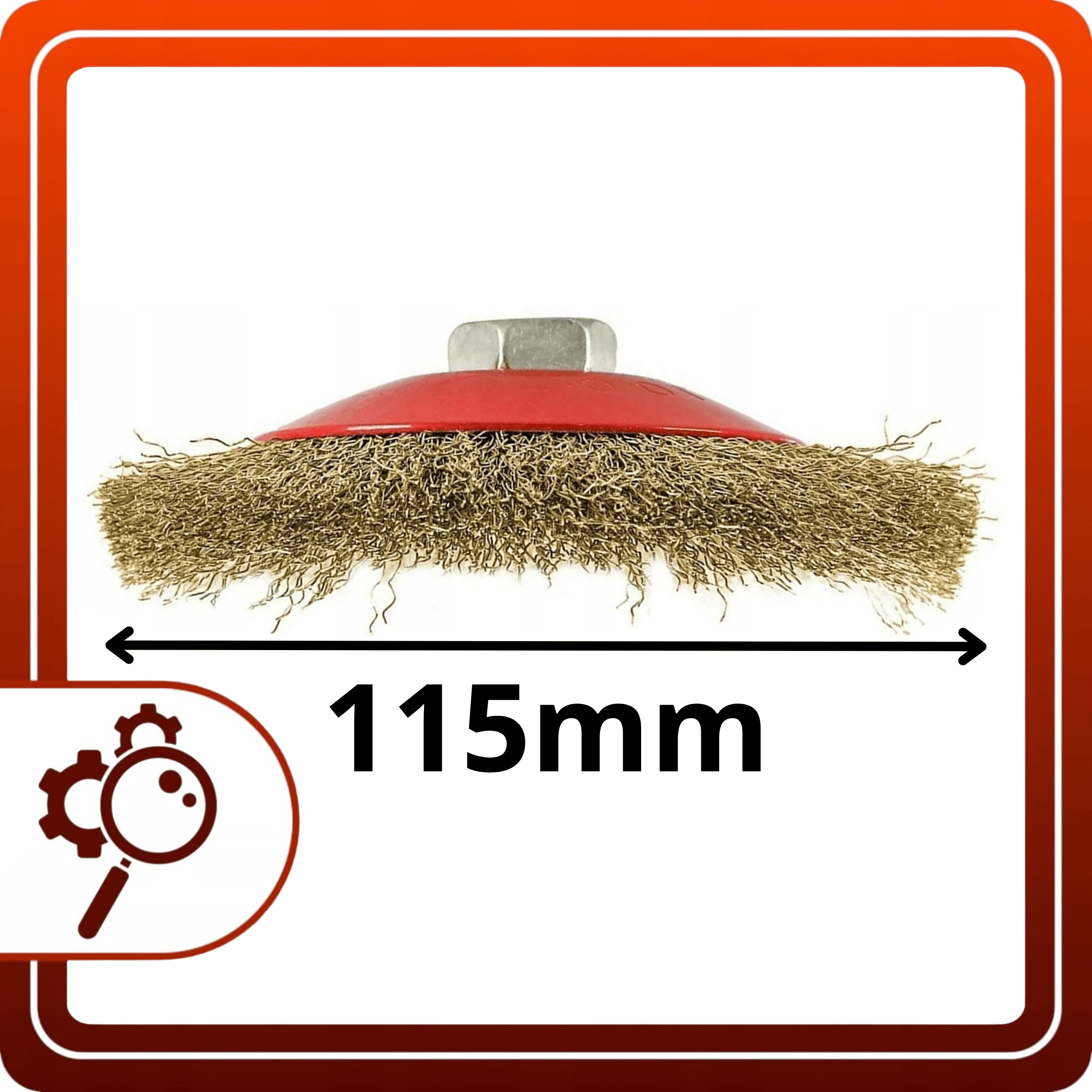 Szczotka Druciana 115mm M14 Mosiądzowana Boczna Do Szlifierki