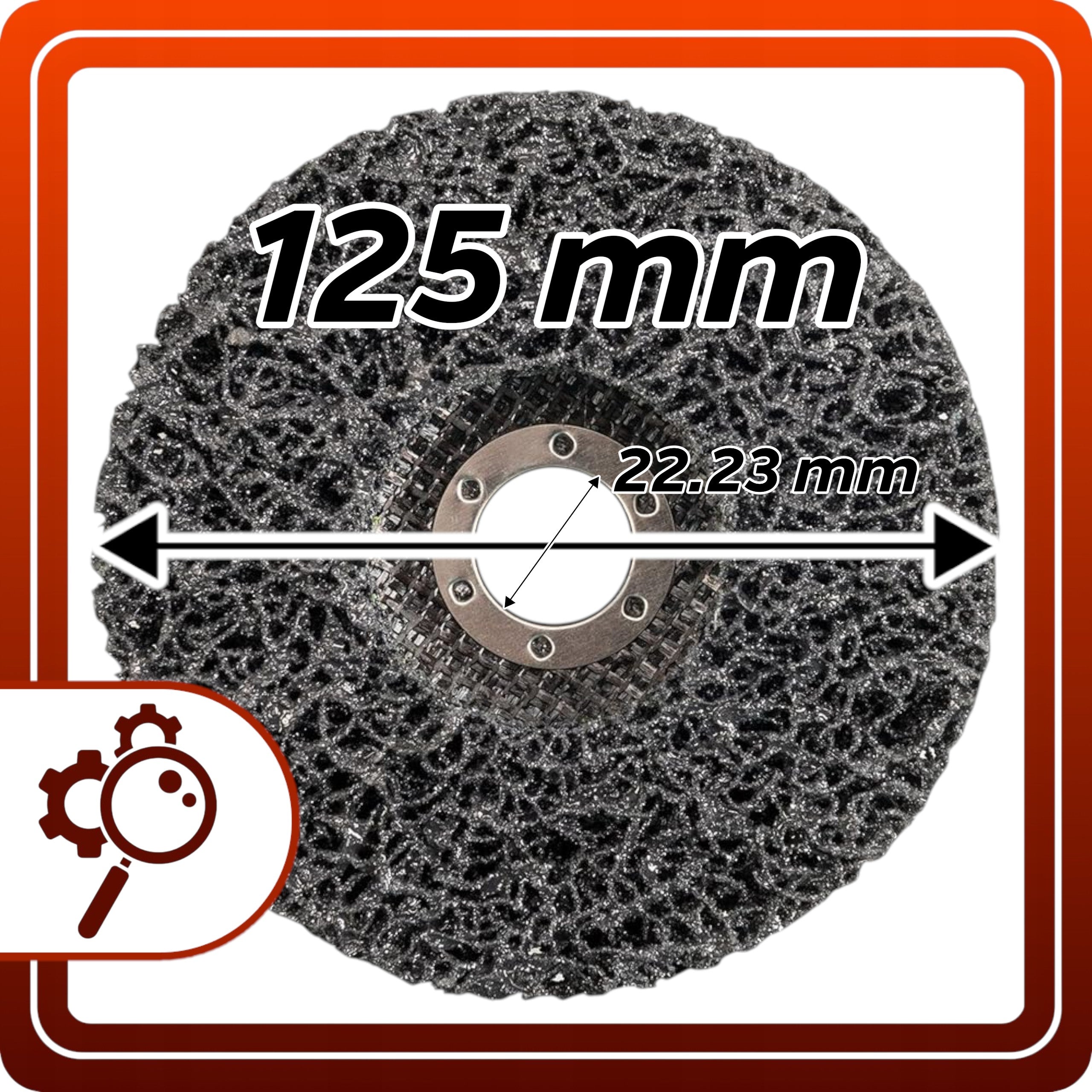 Włosy Murzyna 125 mm TARCZA DO USUWANIA RDZY włóknina do metalu stali