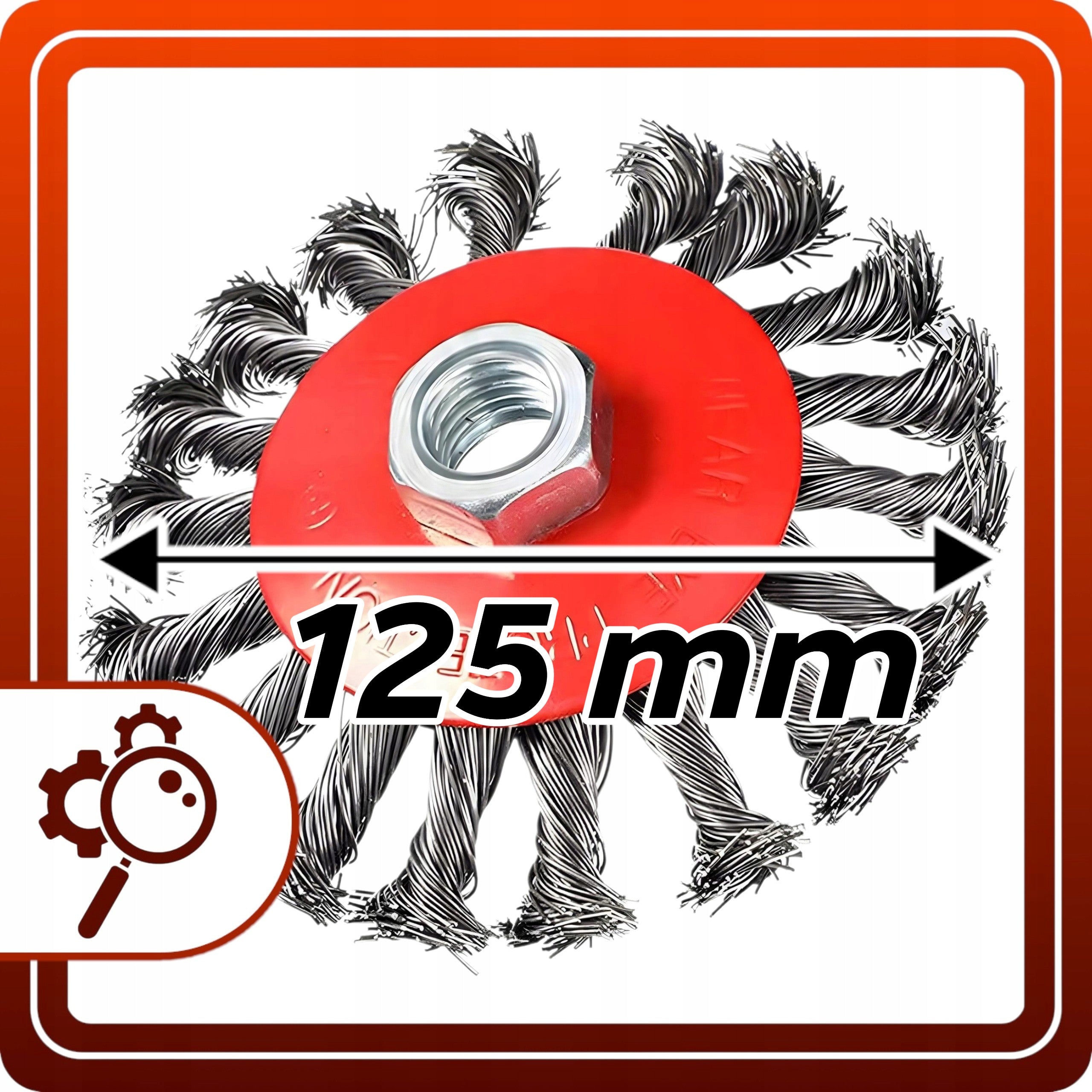 Szczotka Druciana 125mm M14 Boczna Pleciona Do Szlifierki