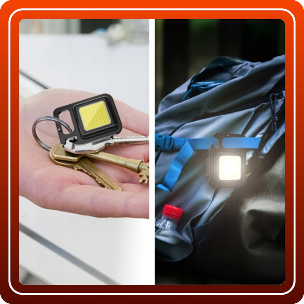 Latarka LED Brelok do kluczy COB akumulatorowa usb Mini Lampa Kieszonkowa