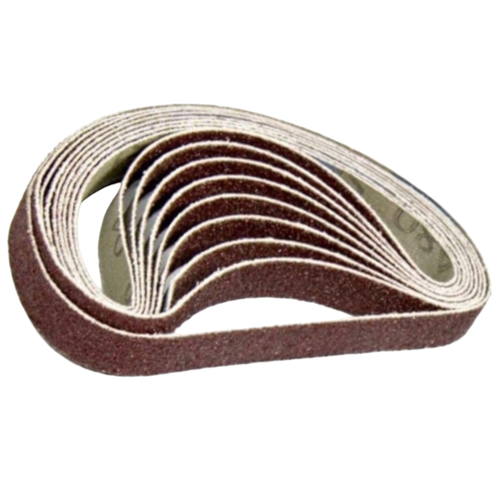 10 szt Papier ścierny pas 10x330mm P100 Taśma bezkońcowa Szlifierka Taśmowa