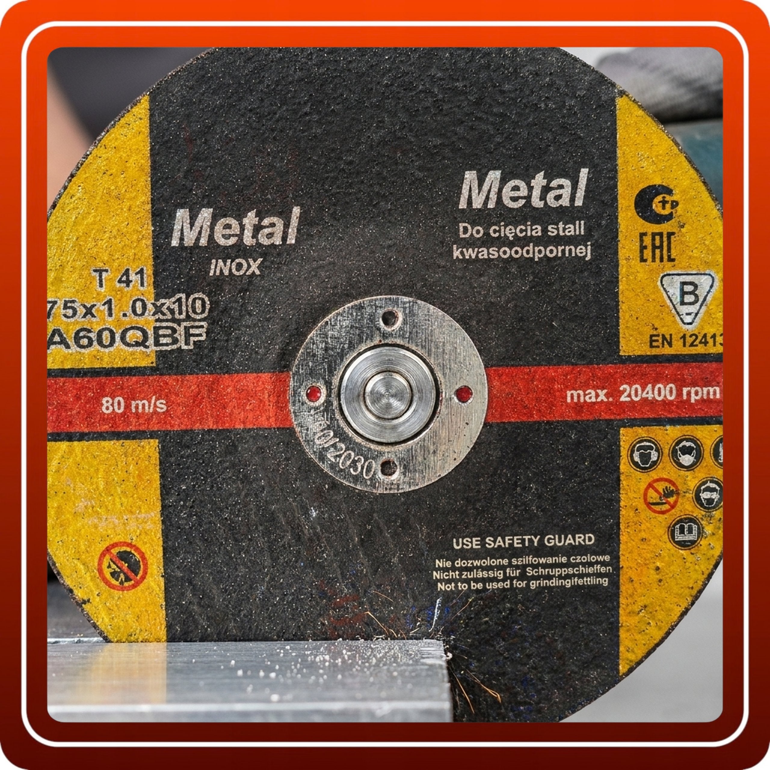 Tarcza Do Cięcia Stali 75mm 10szt Kwasoodpornej INOX Metalu Otwór 10mm