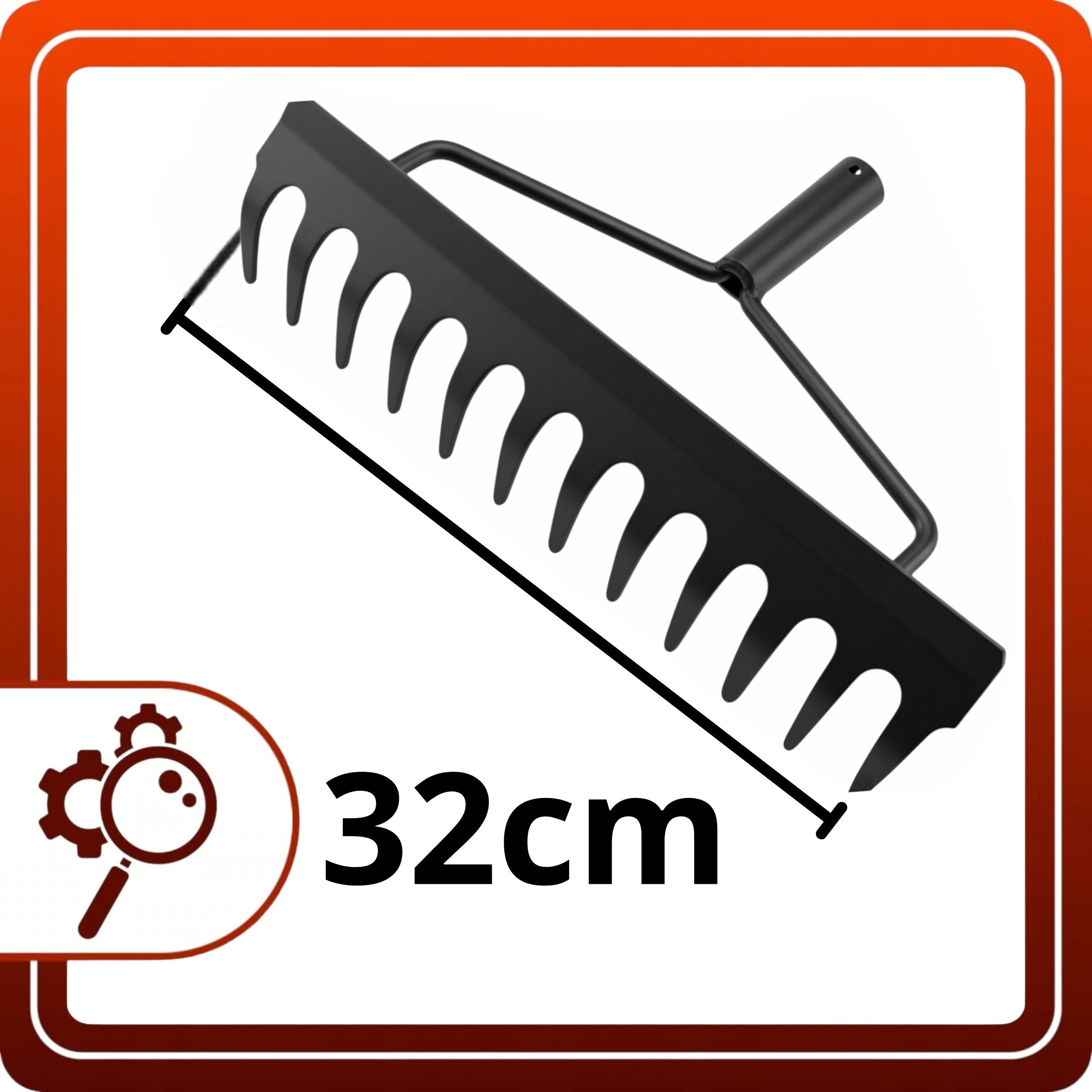 Grabie Ogrodowe Metalowe 12 Zębów 32cm Mocne Do Liści Trawy Grabki Na Trzon