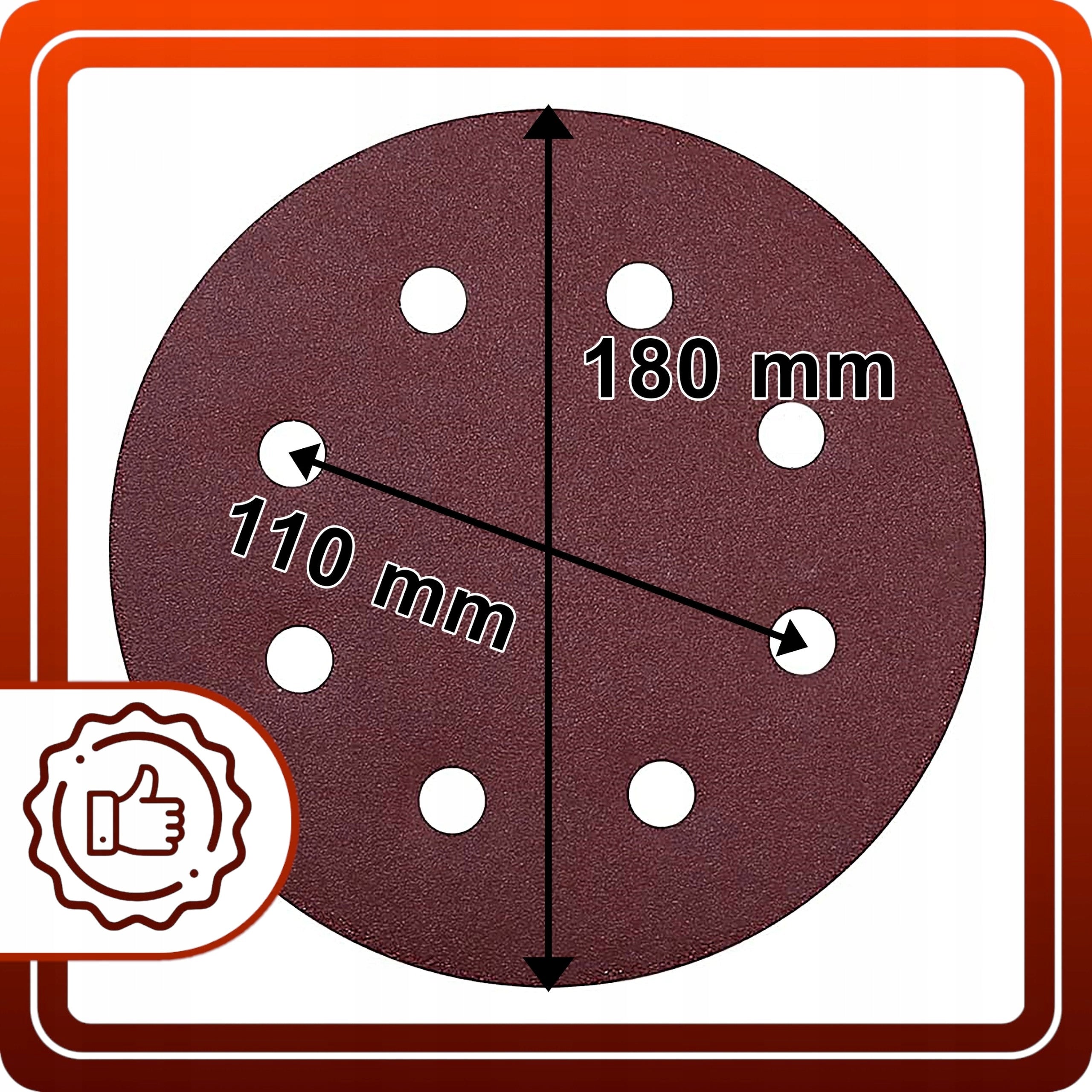 10x Papier ścierny 180mm P150 Na Rzep Krążek Dysk Do Żyrafy Szlifierki Gipsu