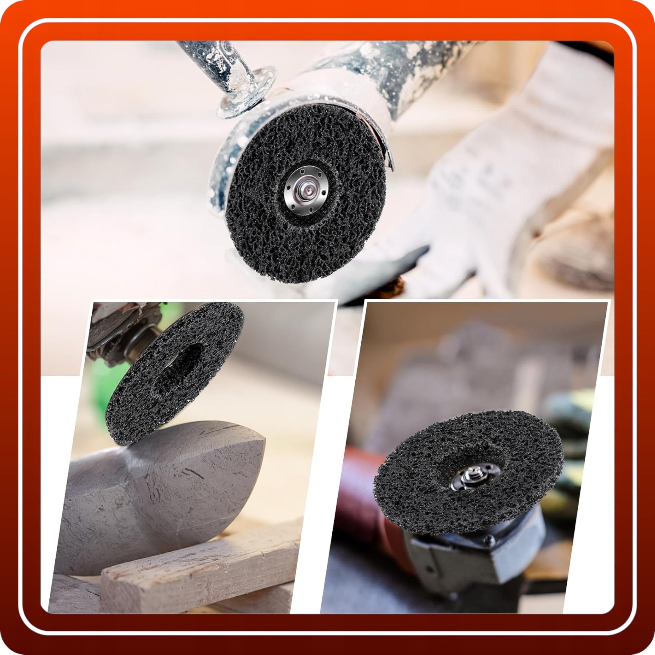 Włosy Murzyna 125 mm TARCZA DO USUWANIA RDZY włóknina do metalu stali