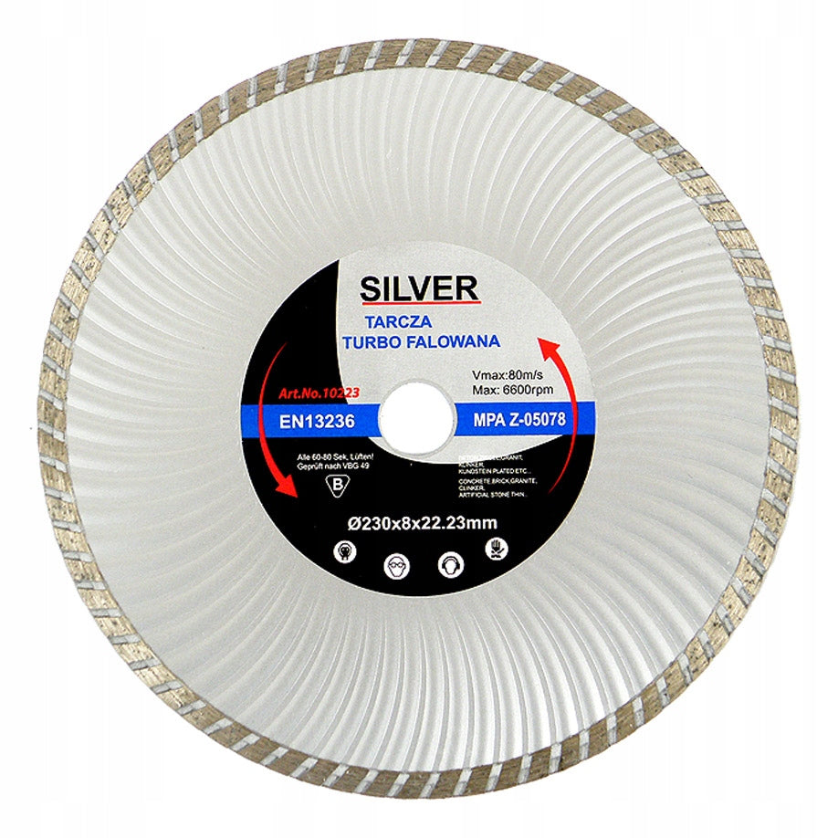 TARCZA DIAMENTOWA TURBO DO BETONU GRANITU 230mm