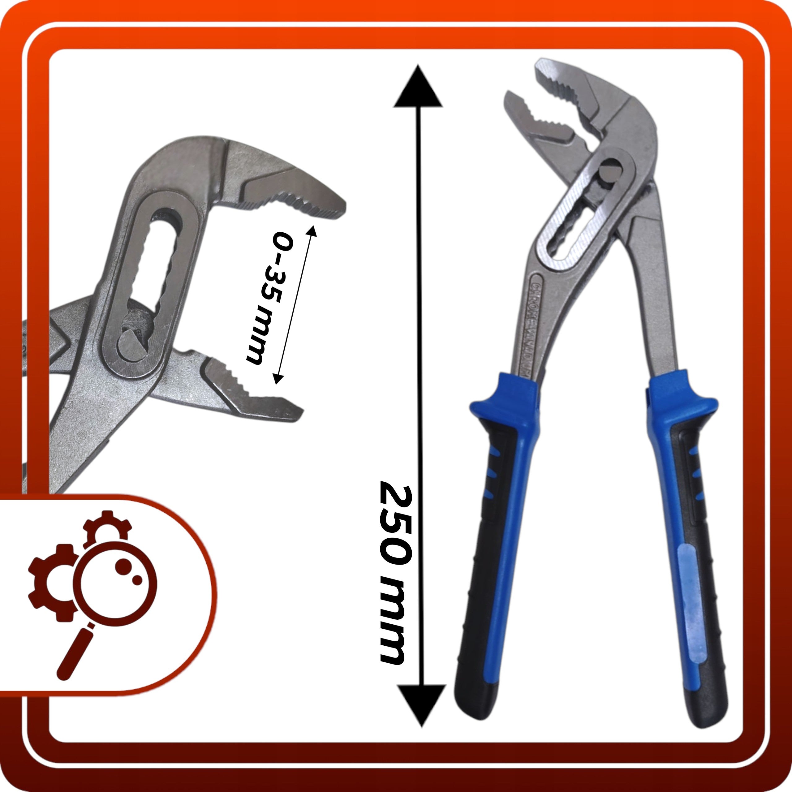 KLUCZ NASTAWNY SZCZYPCE 250mm DO RUR ROWKOWE Żabka Hydrauliczny Cęgi