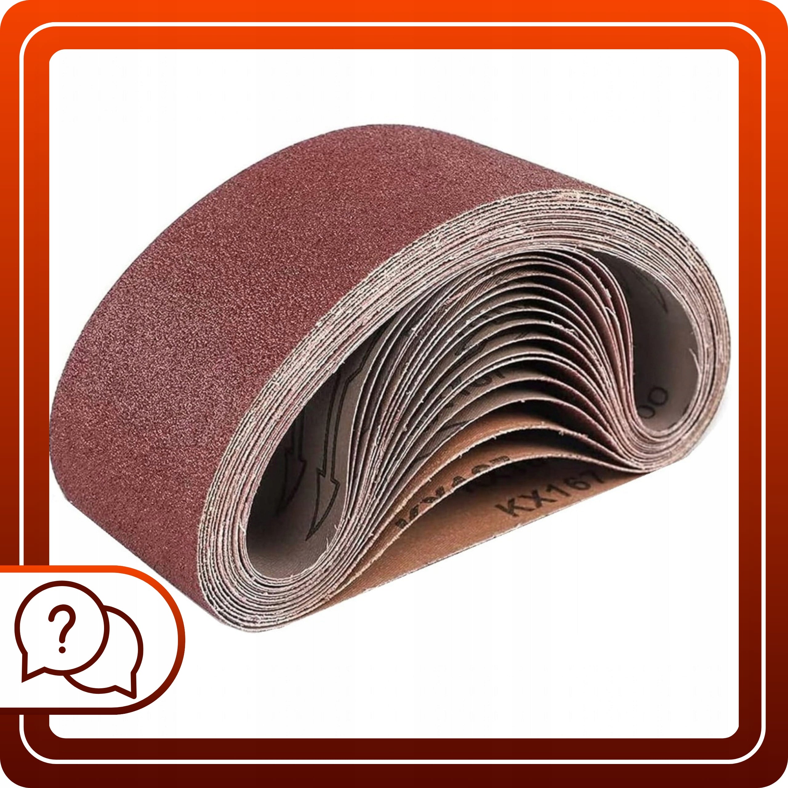 10x Papier Ścierny 75x457 P60 Do Szlifierki Taśmowej Pas Bezkońcowy