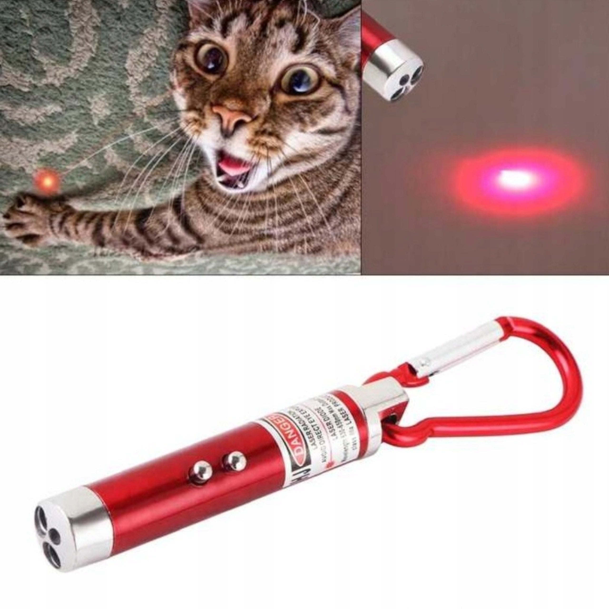 Wskaźnik laserowy Laser Pointer 4w1 Do prezentacji Zabawka dla kota Latarka