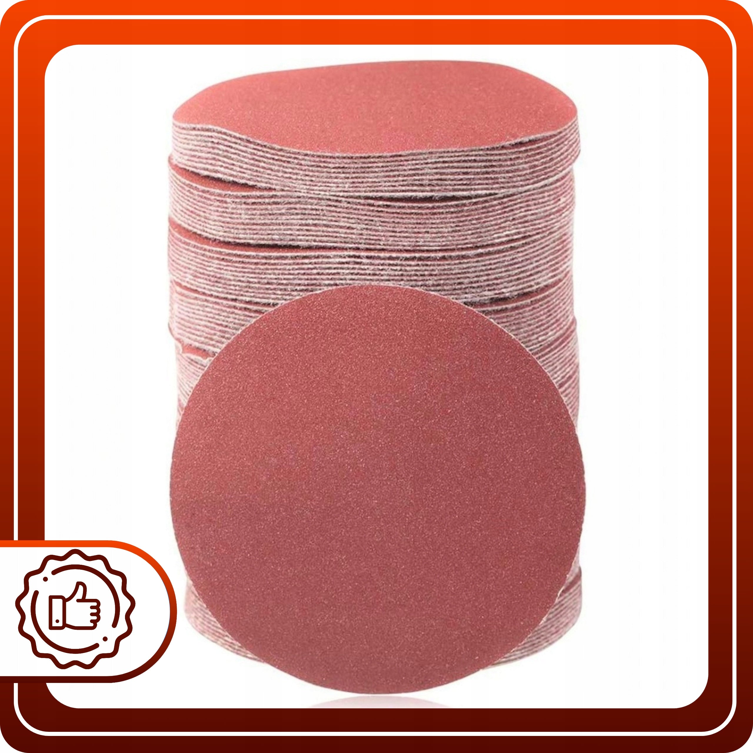 50x PAPIER ŚCIERNY 125mm P240 NA RZEP KRĄŻEK DYSK DO SZLIFIERKI ZESTAW 50szt