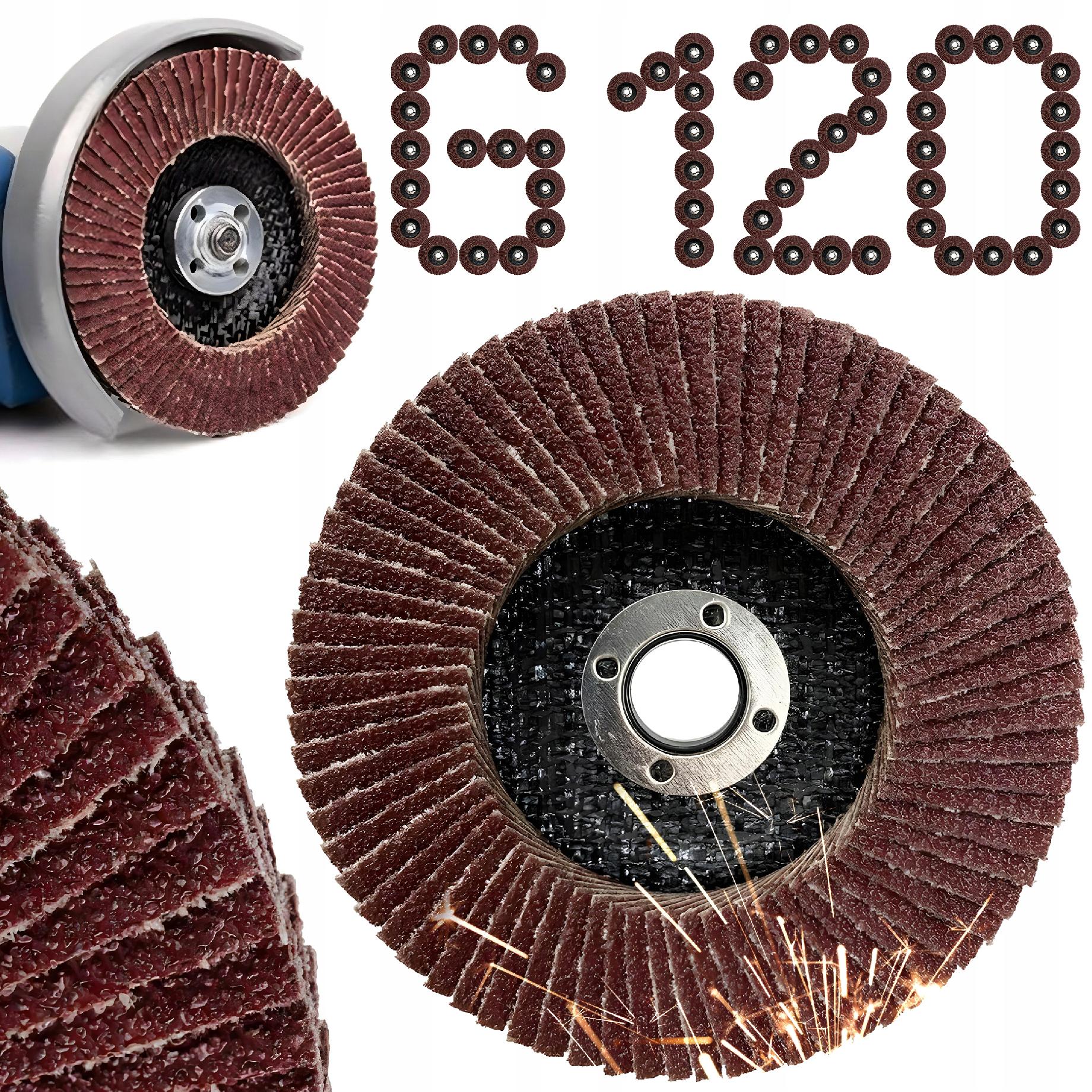 Tarcza Listkowa 125mm P120 Do Szlifowania Lamelka Drewna Stali Metalu