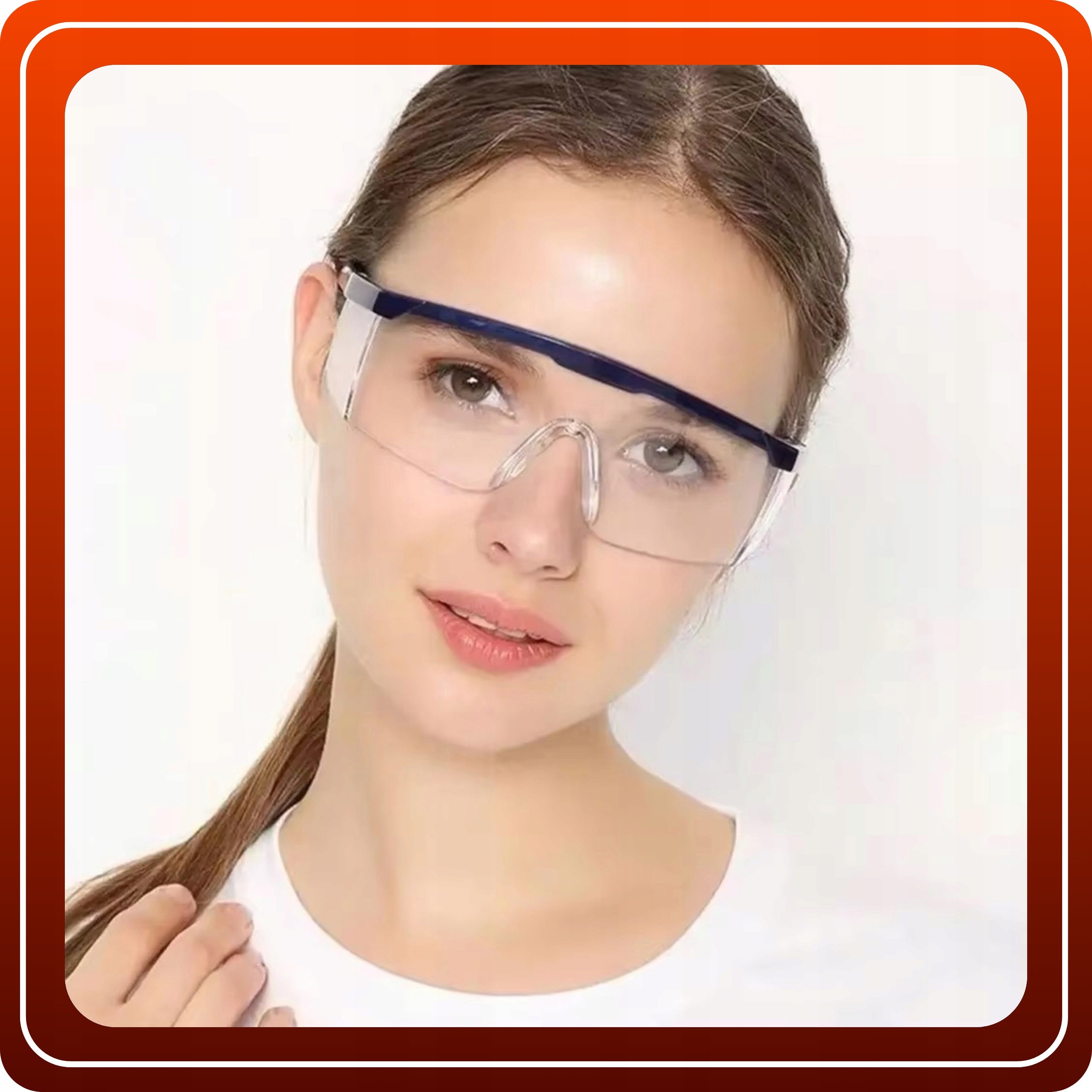 Okulary Ochronne Gogle Przeciwodpryskowe BHP Bezbarwne REGULOWANE Robocze