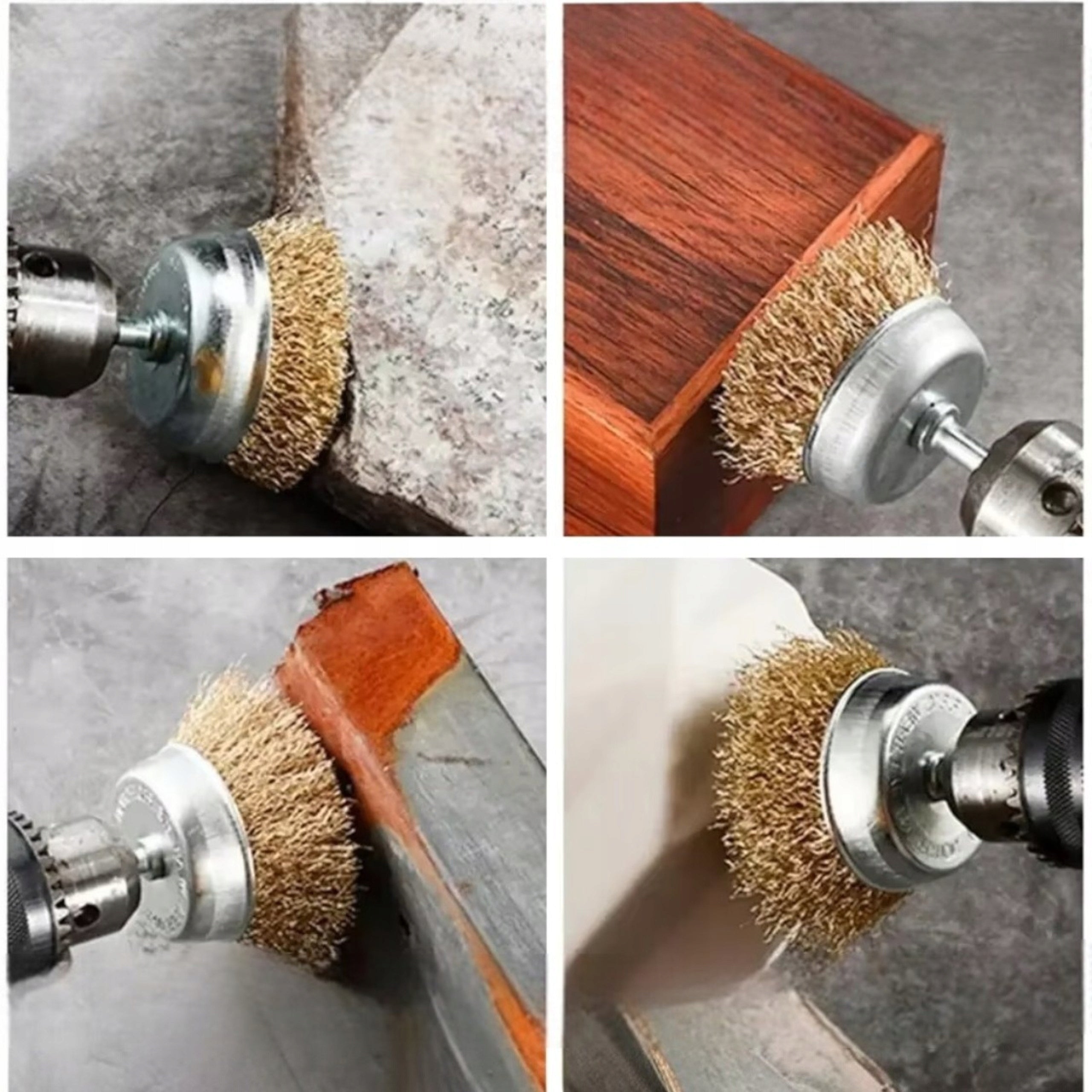 Szczotki Druciane 5 szt. Doczołowe 25 50 60mm Boczne 50 60mm Do Wkrętarki Wiertarki