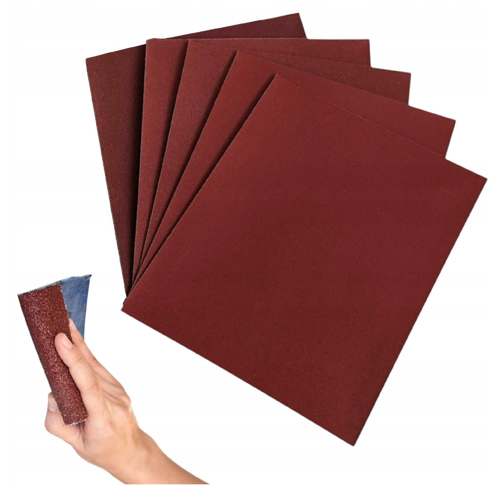 5x Papier Ścierny 230x280mm P100 Arkusz Na Płótnie Do Wygładzania