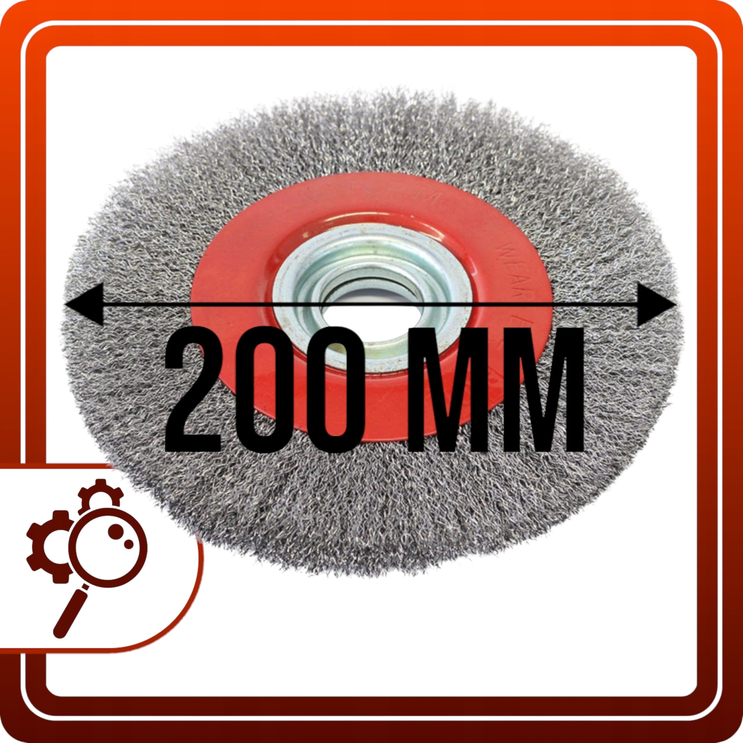 Szczotka Druciana 200 mm Otw 33mm Tarczowa Do Szlifierki Stołowej z Redukcjami