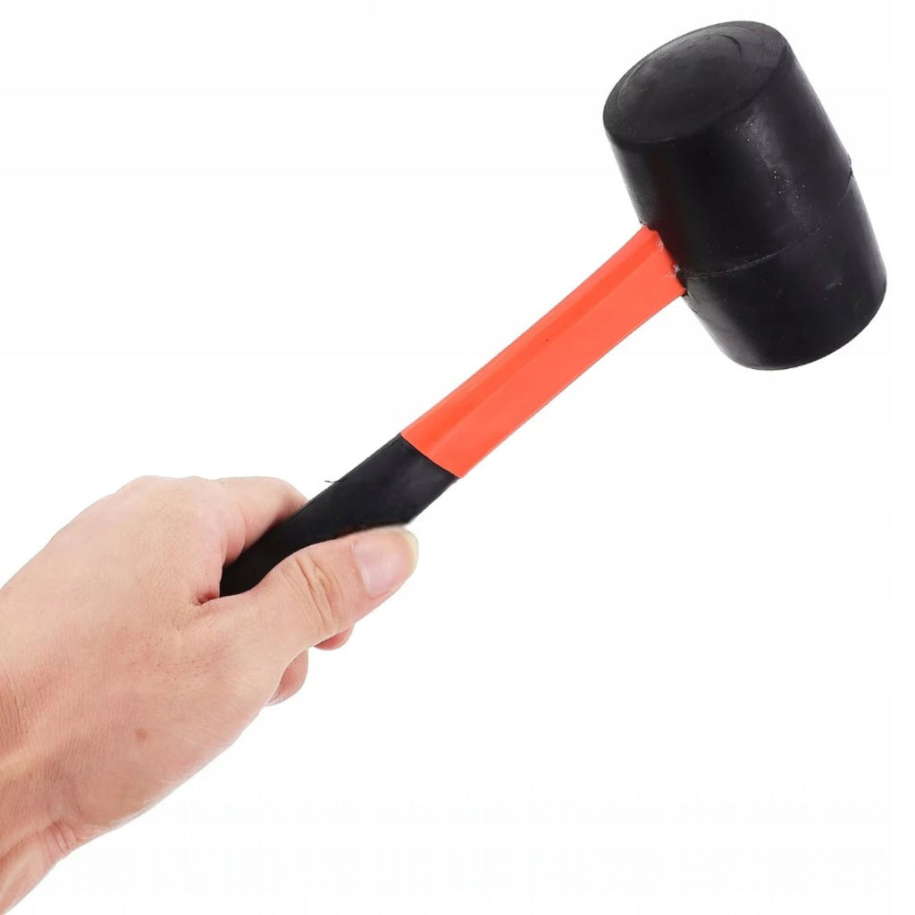 MŁOTEK GUMOWY BRUKARSKI 350g Z RĄCZKĄ FIBERGLASS Do kostki bruku