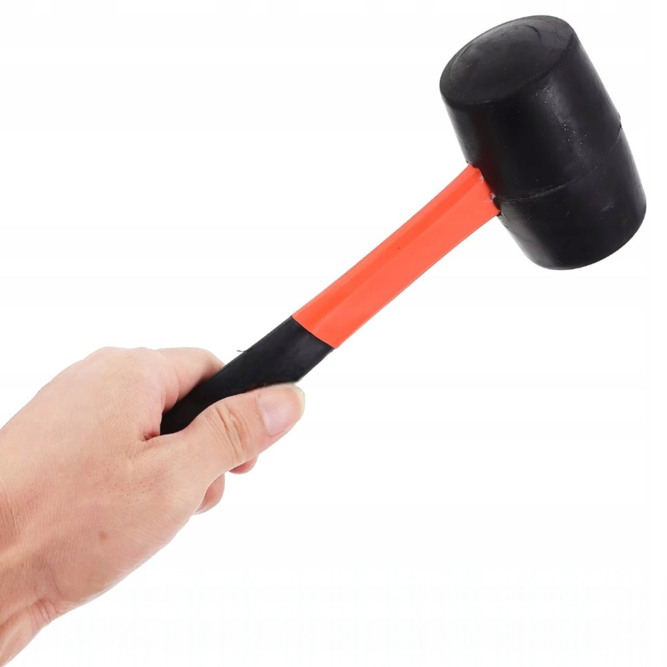 MŁOTEK GUMOWY BRUKARSKI 350g Z RĄCZKĄ FIBERGLASS Do kostki bruku